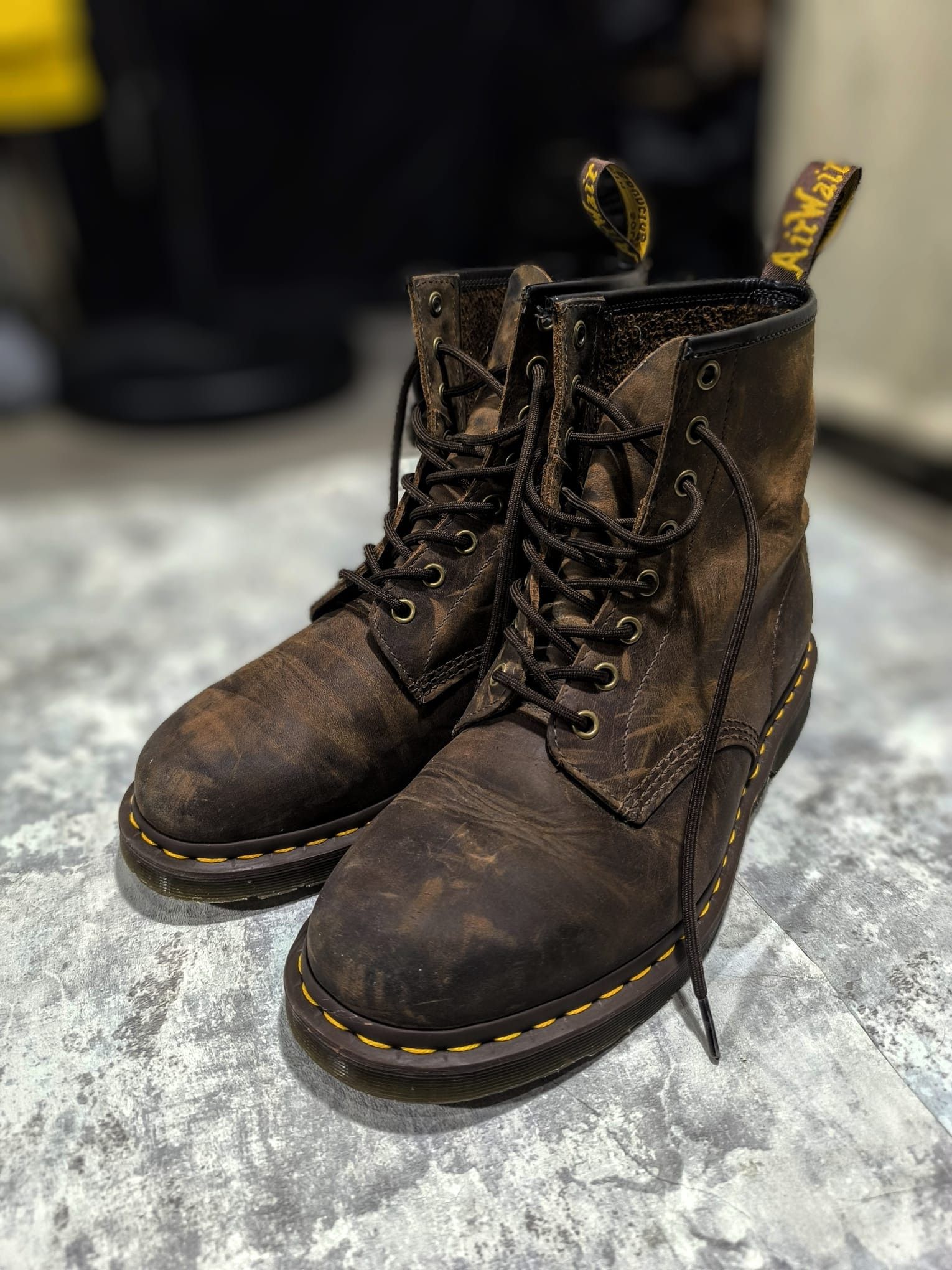 Dr. Martens Dr. Martens Doc Martens 1460 Crazy Horse Leather Brown Boots Size US 12 / EU 45 - 7 Thumbnail
