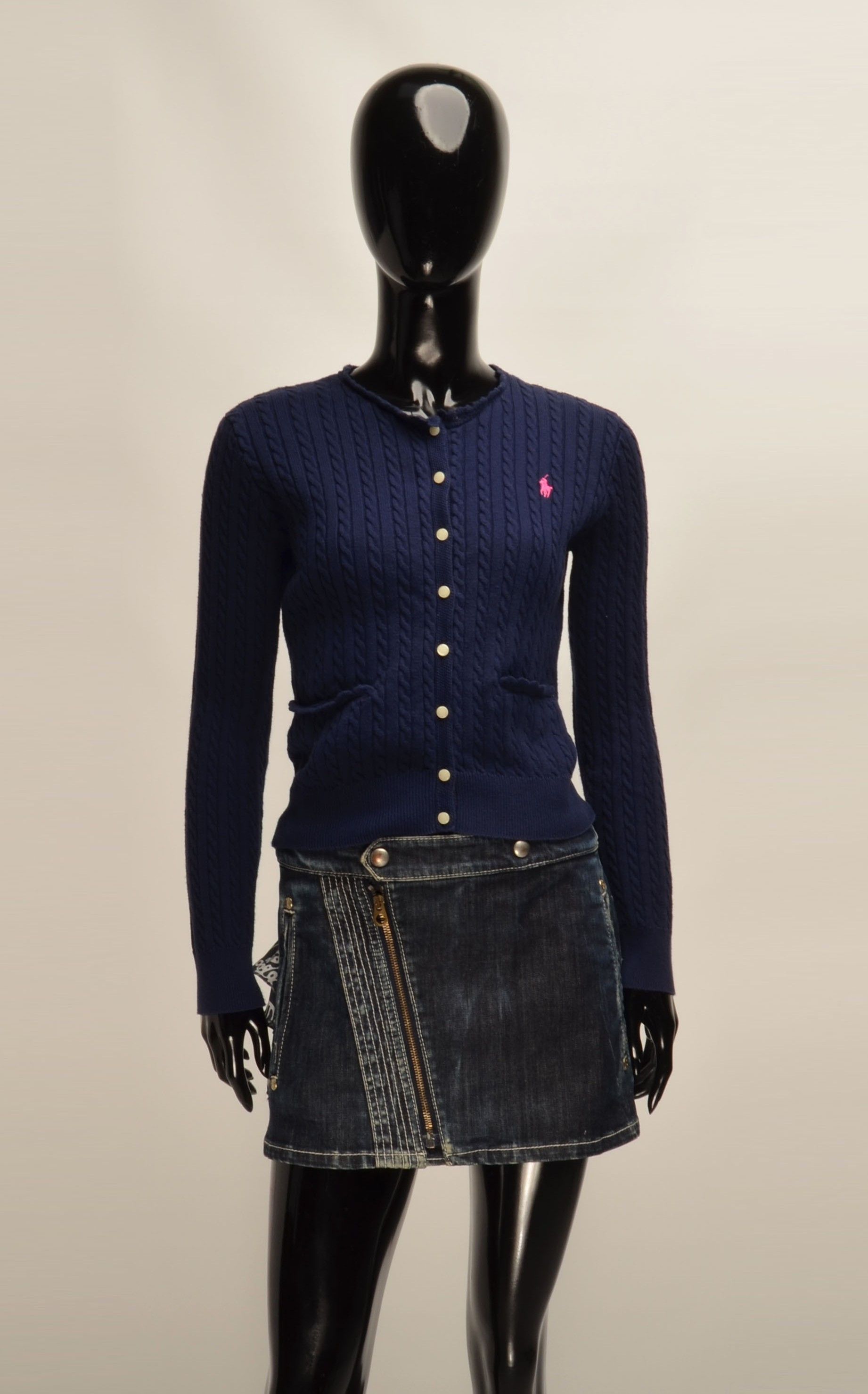 Ralph Lauren Polo Ralph Lauren Coquette Babydoll Cable Knit Cardigan Size XS / US 0-2 / IT 36-38 - 1 Thumbnail