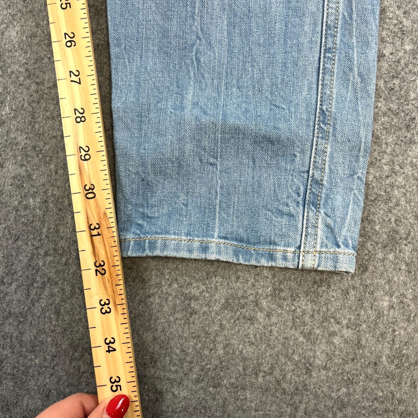 Replay Replay Jeans Slim Tapered 34 34 Light Wash Blue Stretch Whiskers Fades Denim Casual Mens Slim Jeans Size US 34 / EU 50 - 4 Thumbnail