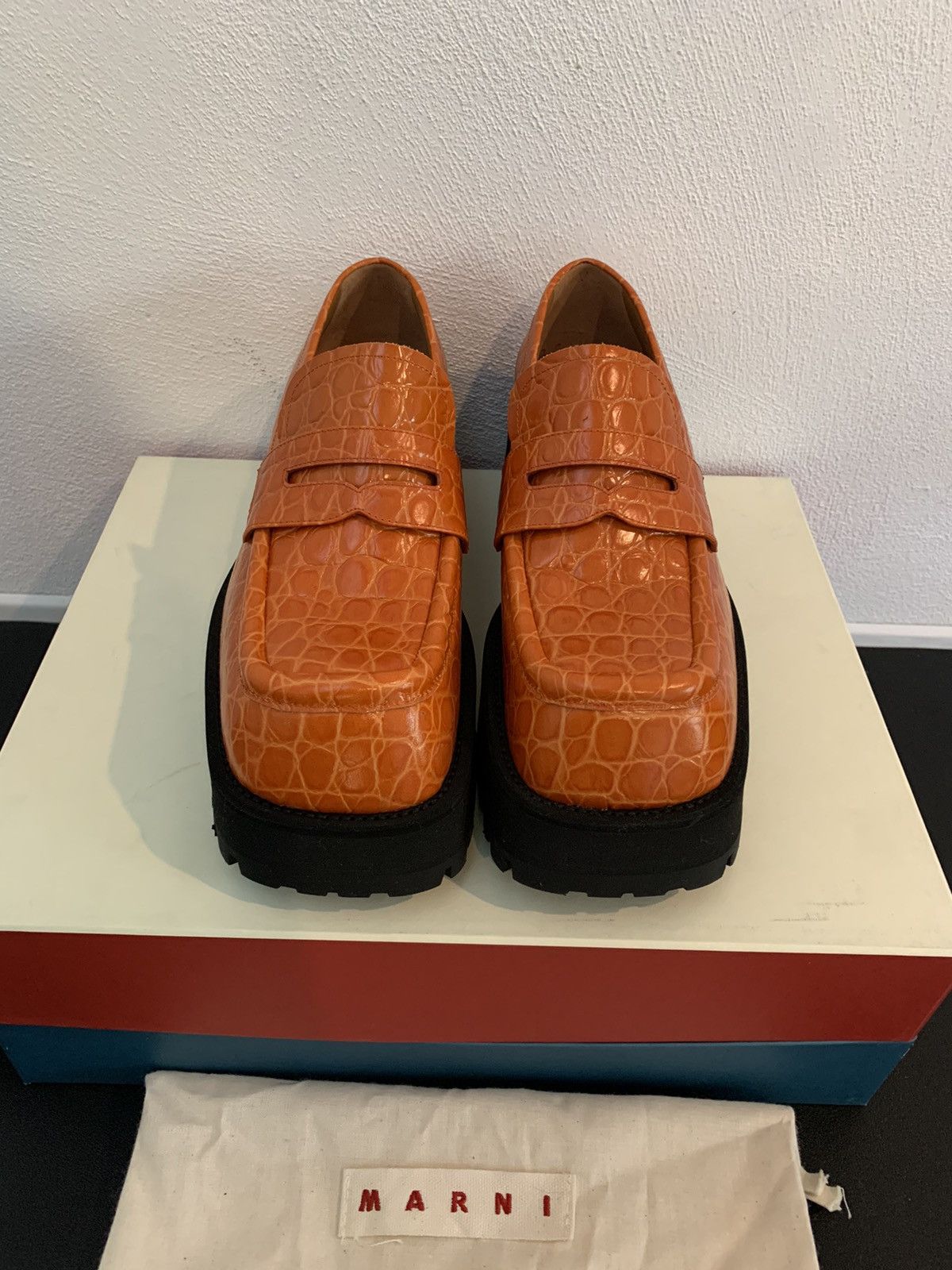 Marni Marni Platform Leather Loaffers Size US 7 / IT 37 - 7 Thumbnail