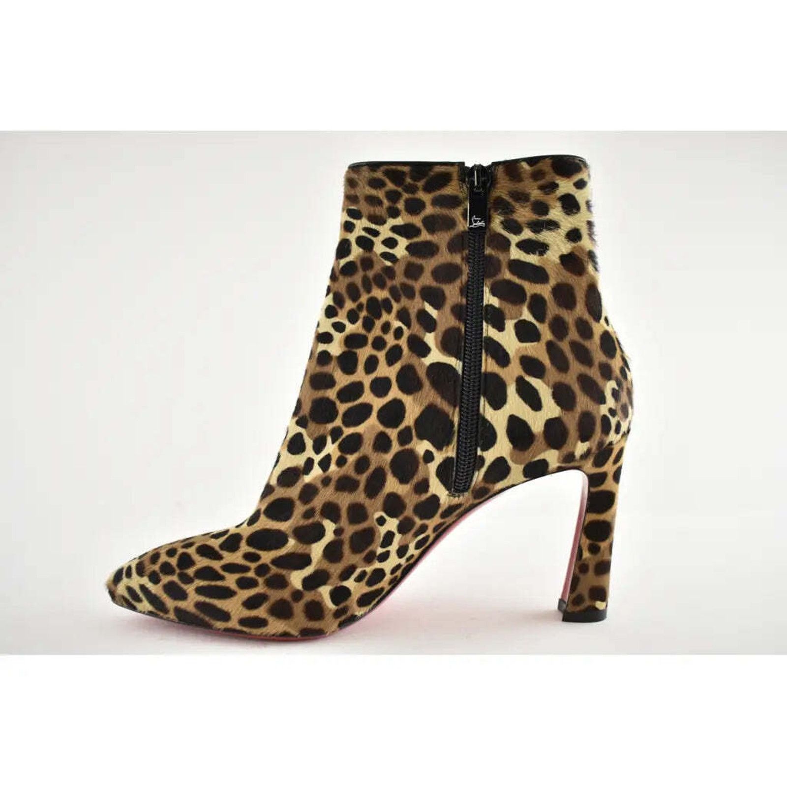 Christian Louboutin Christian Louboutin So Eleonor 85 Black Brown Leopard Pony Size US 8.5 / IT 38.5 - 8 Thumbnail