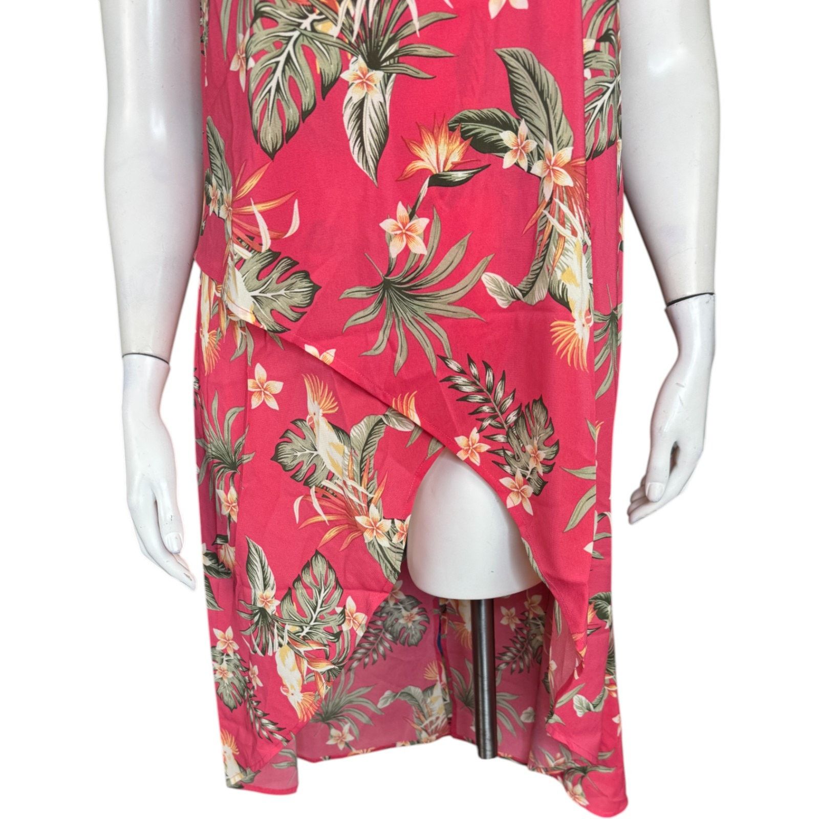 Other G by Giuliana Pink Parrot Hi-Low Tank Dress XSP Tropical Size XS / US 0-2 / IT 36-38 - 4 Thumbnail