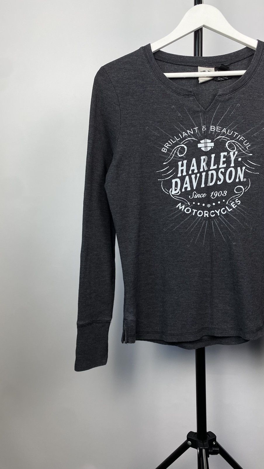 Harley Davidson × Vintage Vintage 90’s Harley Davidson Big Logo Moto Y2K Long Sleeve Size L / US 10 / IT 46 - 3 Thumbnail