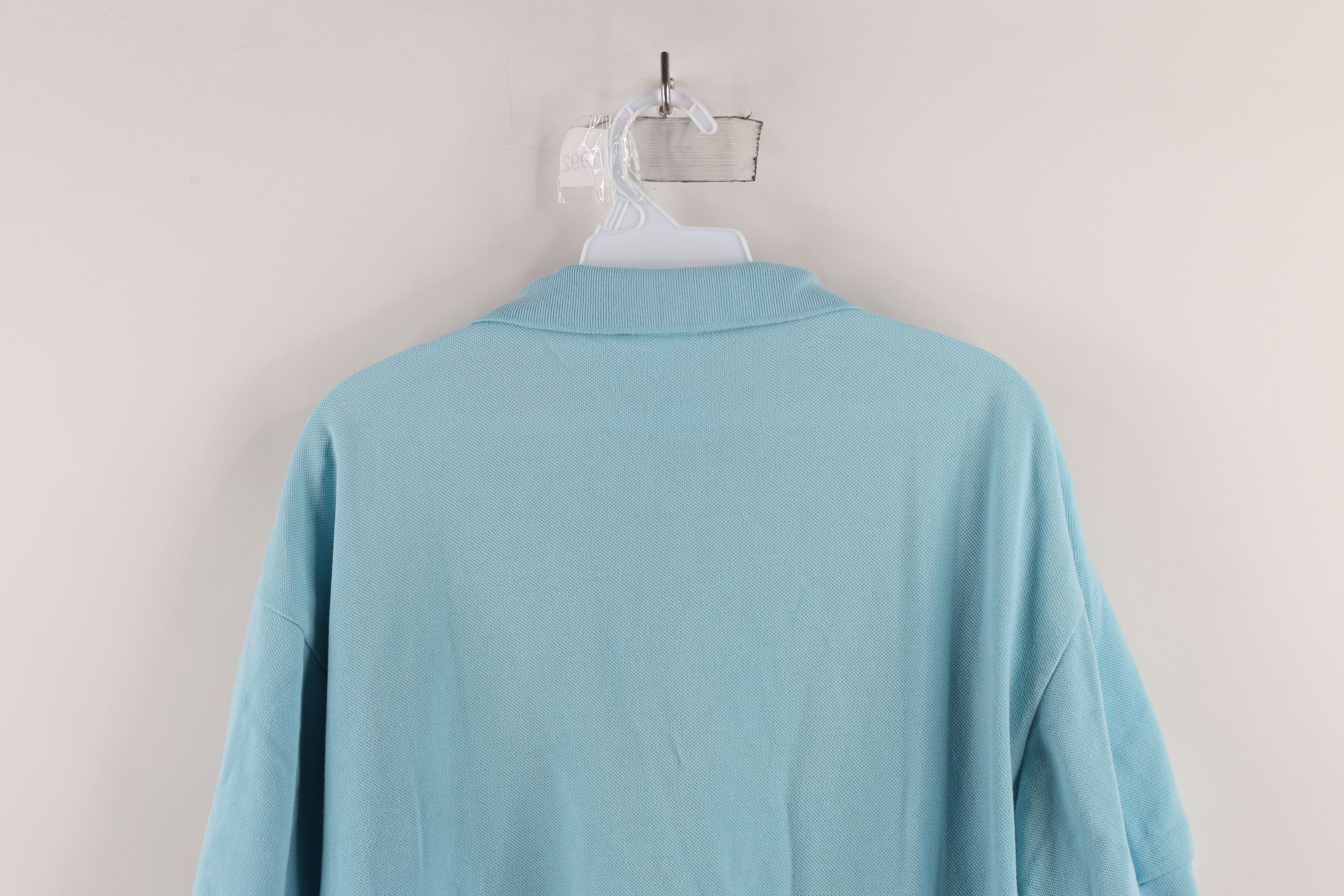 Lacoste × Vintage Lacoste Distressed Croc Logo Collared Golf Polo Shirt Blue Size US L / EU 52-54 / 3 - 11 Thumbnail