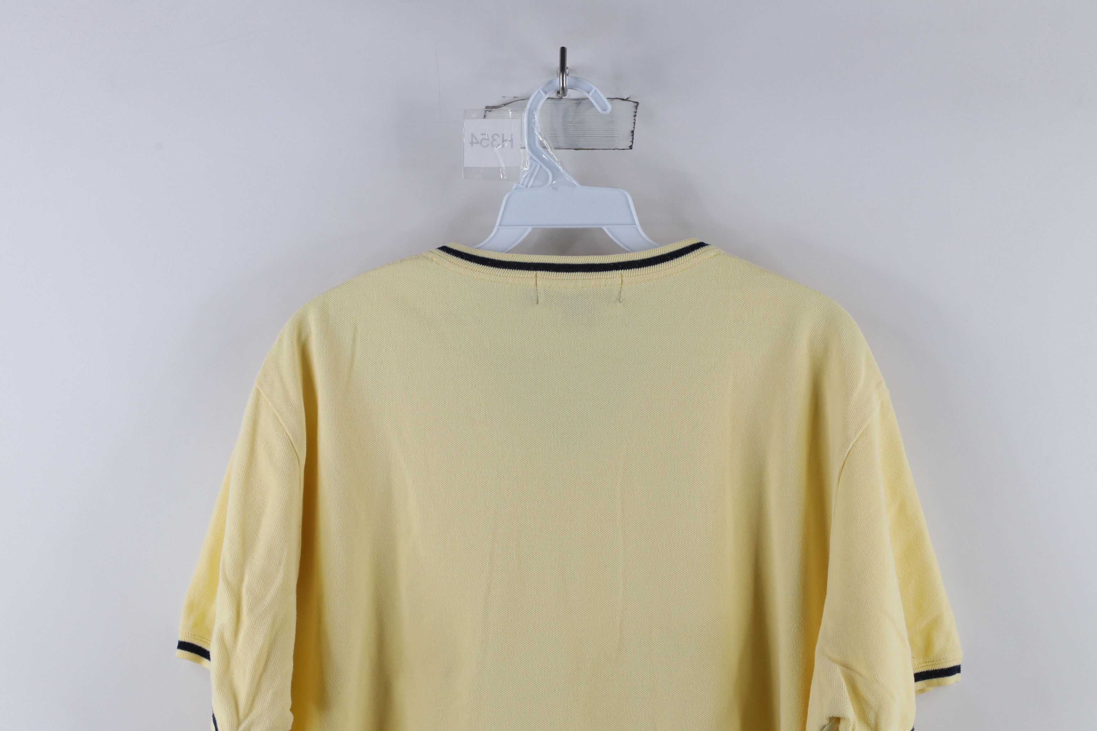 Ralph Lauren × Vintage Vintage 90s Ralph Lauren Ringer V-Neck T-Shirt Yellow Size US L / EU 52-54 / 3 - 7 Thumbnail