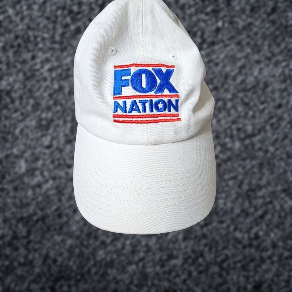 Vintage Bayside Fox Nation Baseball Cap Adjustable White "Opinions Done Right" News Men One Size Size ONE SIZE - 1 Thumbnail