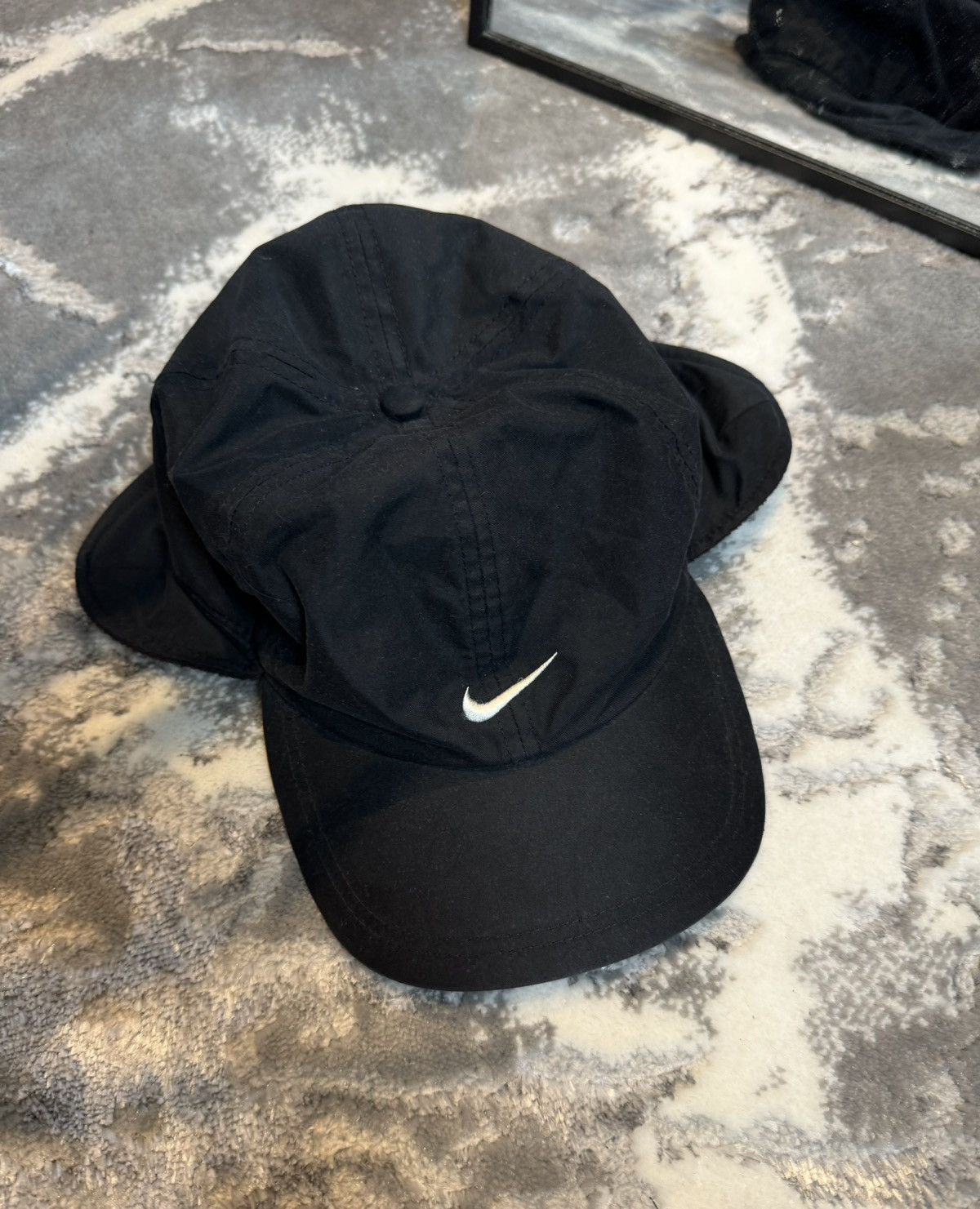 90s Nike Vintage Nylon Center Swoosh Ushanka Winter Cap