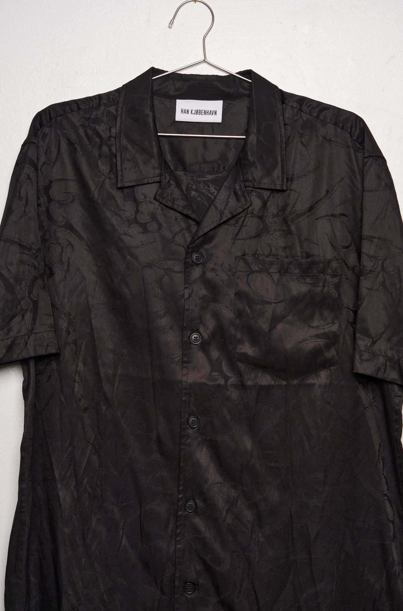 image of Han Kjobenhavn Black Summer Shirt, Men's (Size Medium)