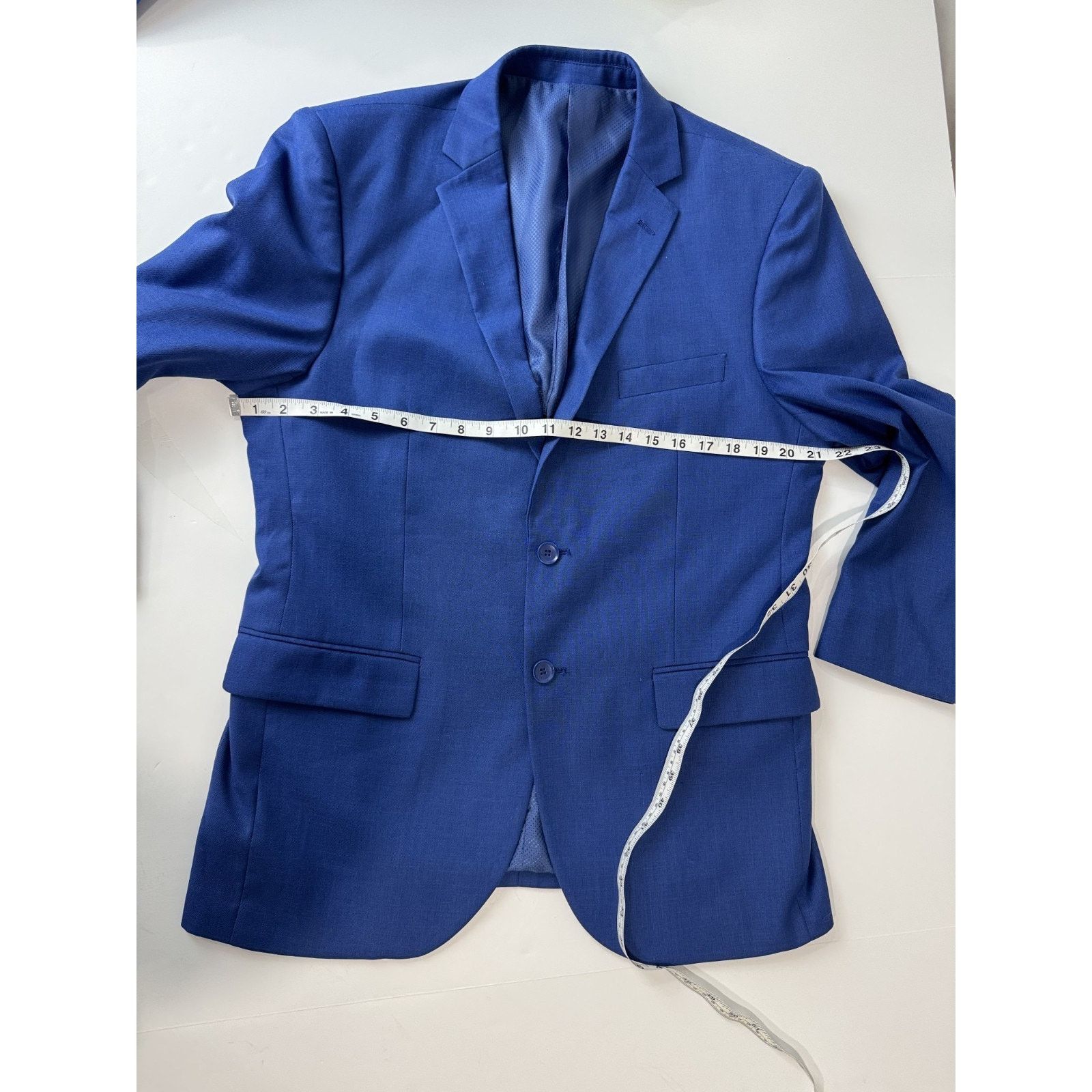 Other Bacaccio Uomo Blue 2-Piece Suit 40S Jacket 34S Pants Slim Size 40S - 3 Thumbnail