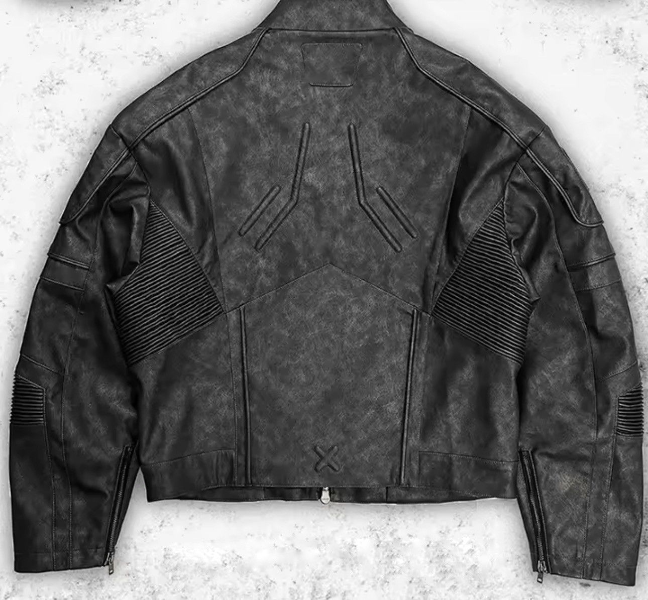 Other Washed Distressed PU Leather Y2k Vintage Retro Style Jacket Size US S / EU 44-46 / 1 - 4 Thumbnail