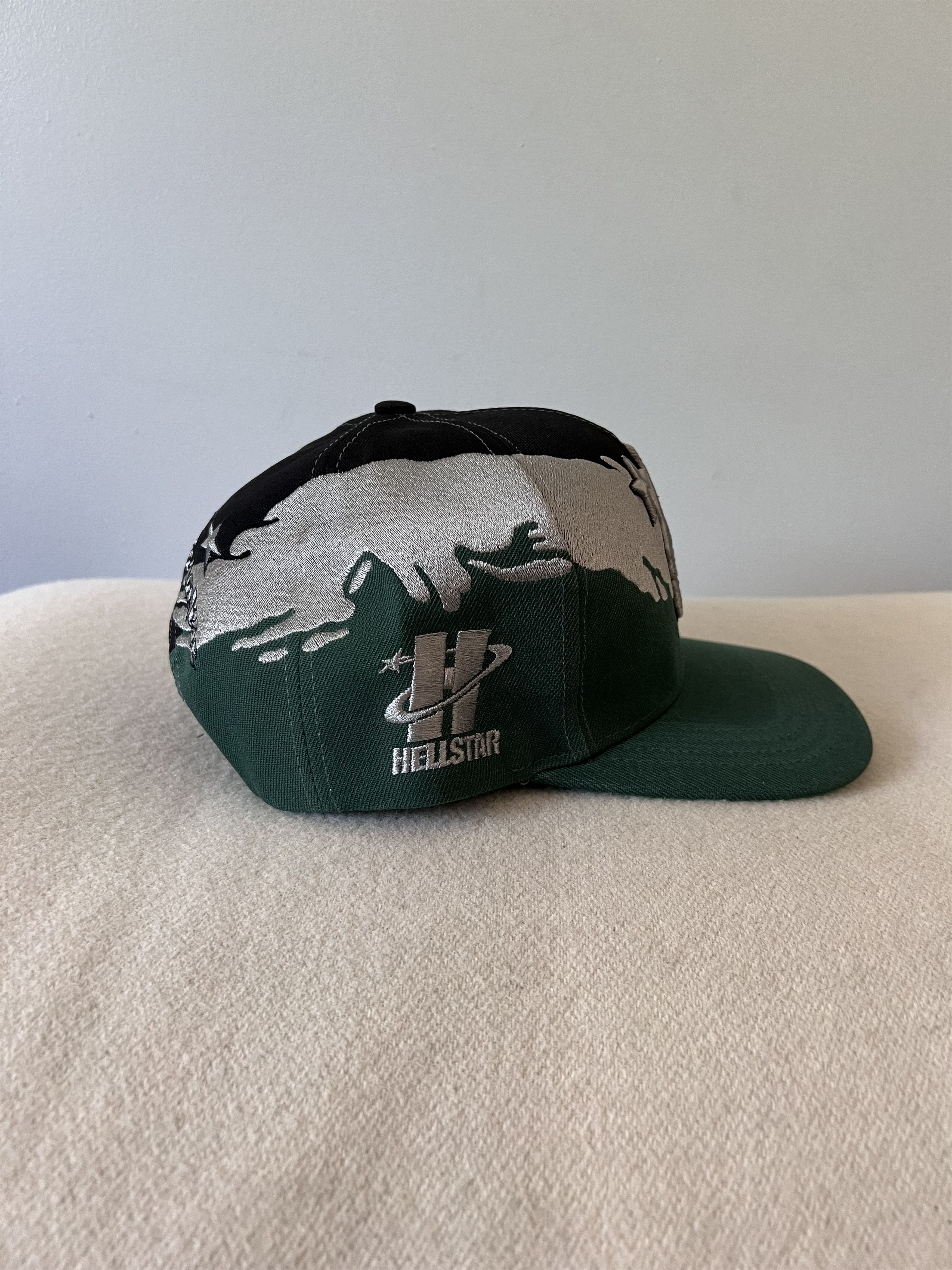 HELLSTAR Hellstar Paintbrush Snapback Hat in Black Green Size ONE SIZE - 2 Thumbnail