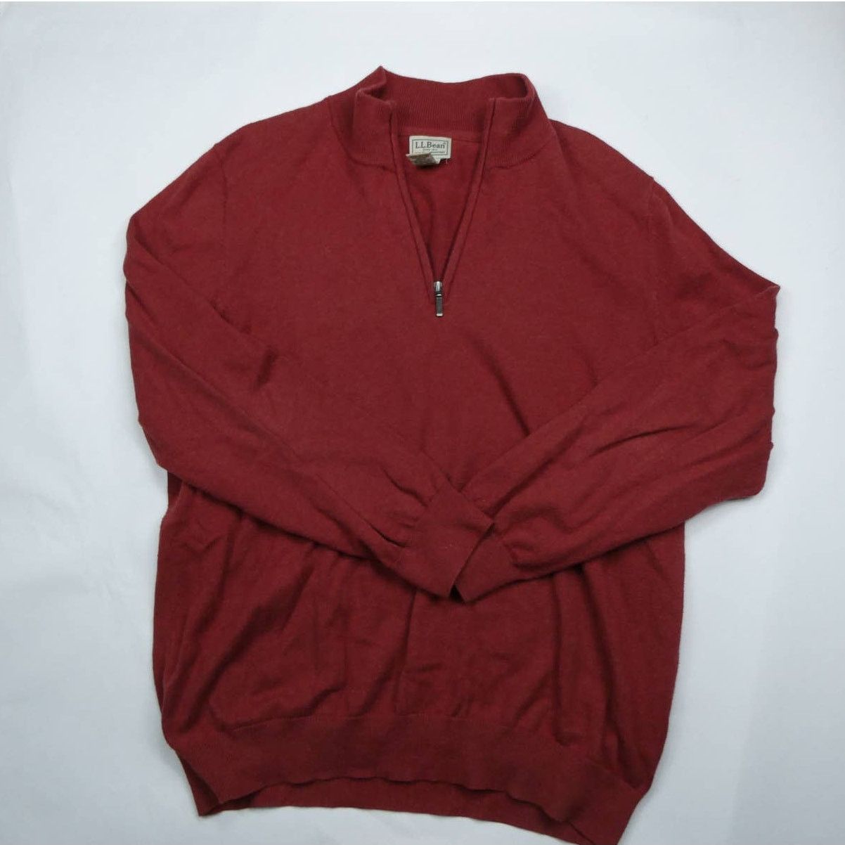 L.L. Bean L.L. BEAN cashmere blend 1/4 zip sweater burnt orange, large Size US L / EU 52-54 / 3 - 1 Thumbnail