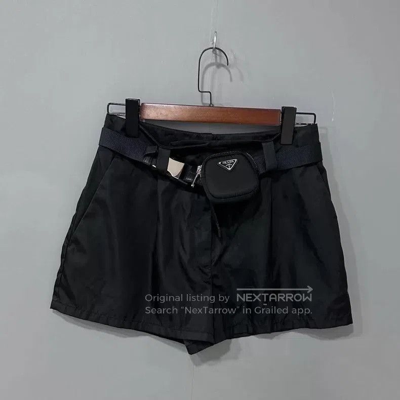 Prada Prada Recycled nylon coin purse triangle logo short skirt Size 25" / US 0 / IT 36 - 1 Thumbnail