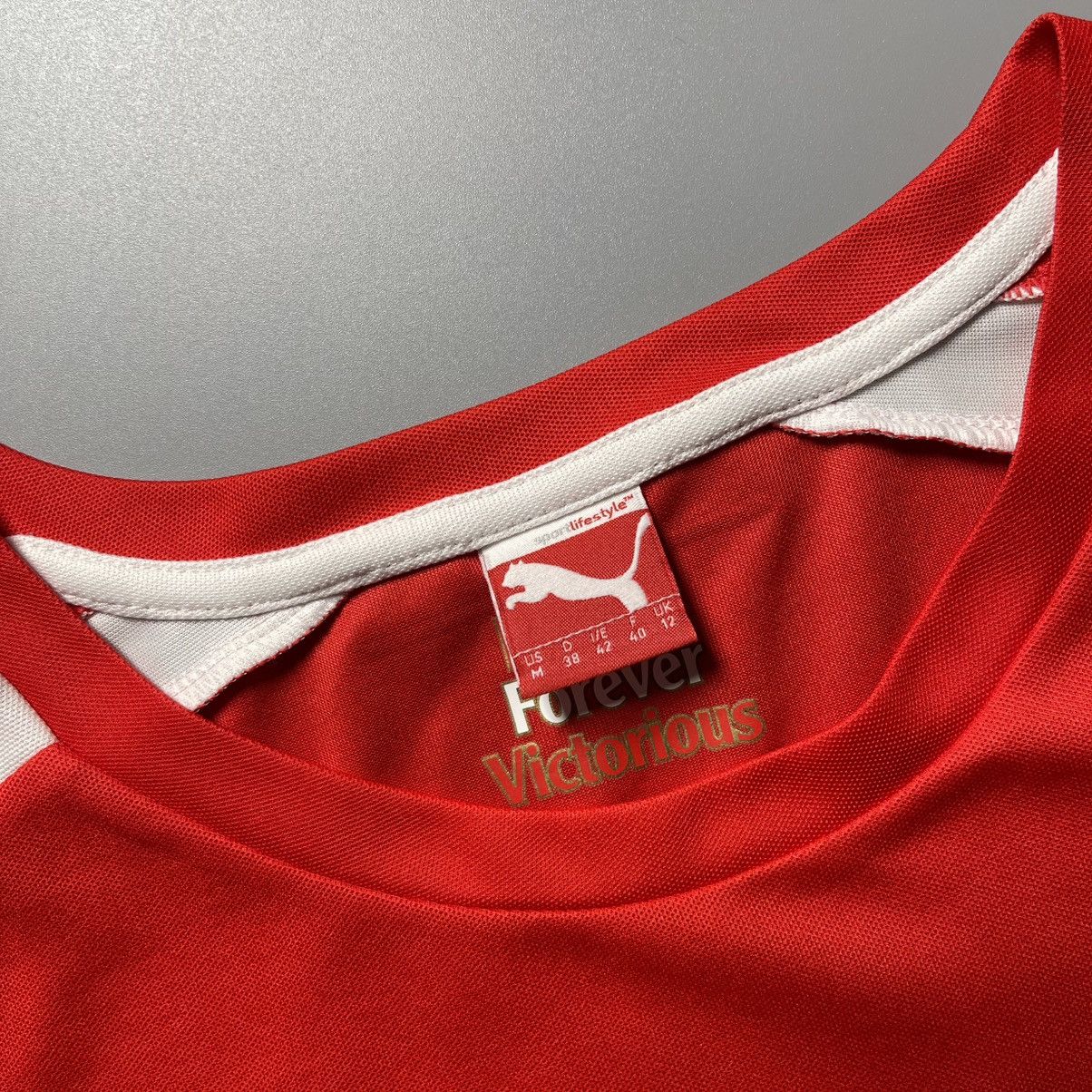 Puma × Vintage WOMENS ARSENAL PUMA 2014/2015 SOCCER HOME JERSEY #16 RAMSEY Size M / US 6-8 / IT 42-44 - 6 Thumbnail