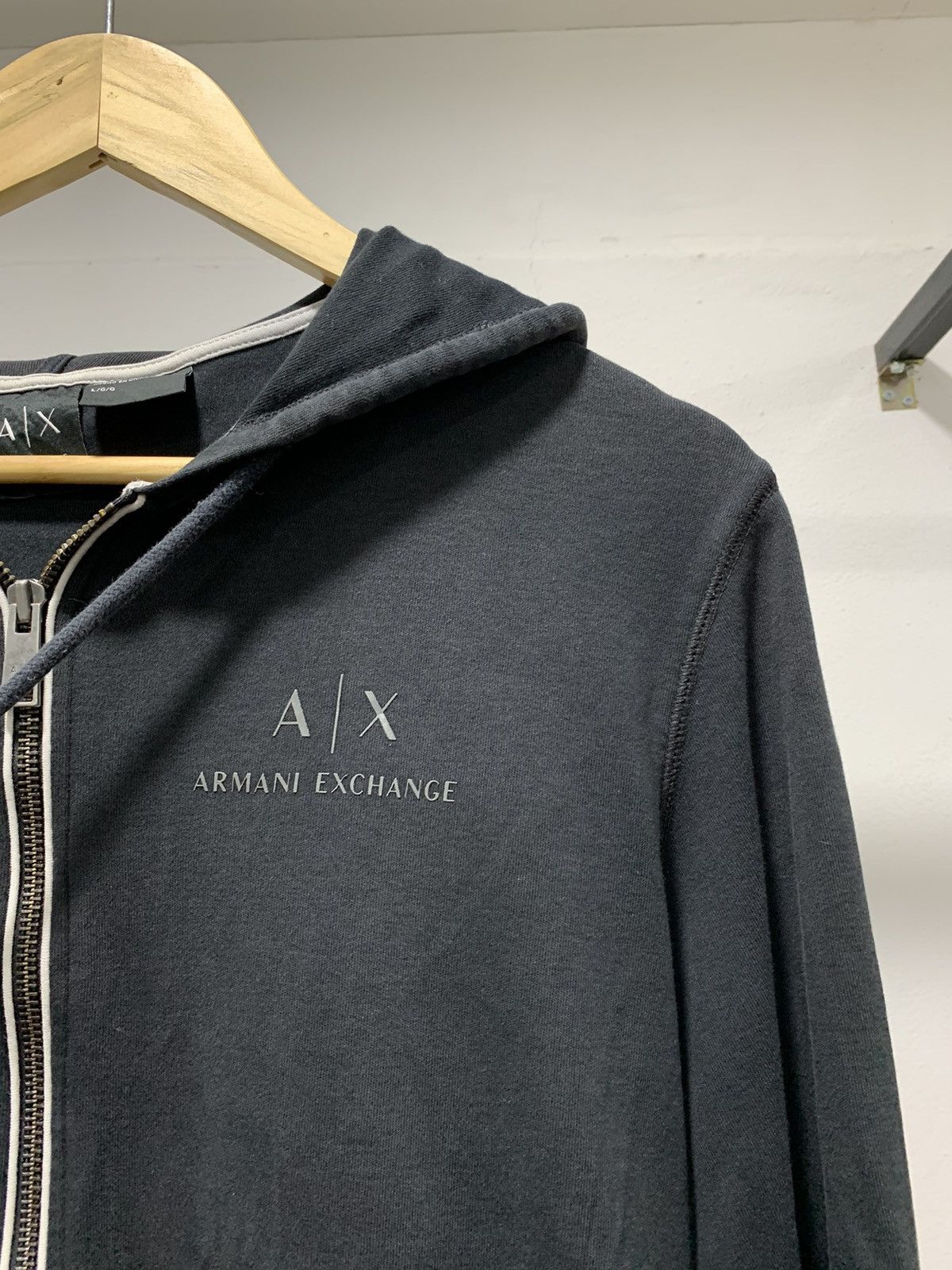 Armani Exchange × Designer Armani Exchange💥 SS16 Zipper Hoodie Size US L / EU 52-54 / 3 - 3 Thumbnail