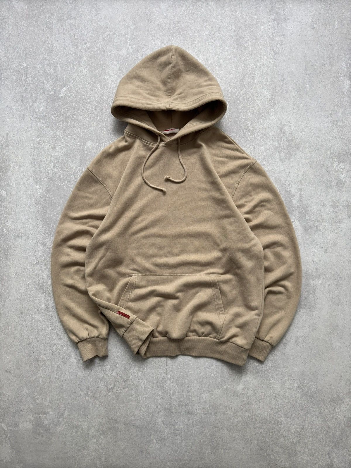 Prada × Vintage Vintage Prada Red Tab Luxury Beige Hoodie 00s Size US S / EU 44-46 / 1 - 1 Thumbnail