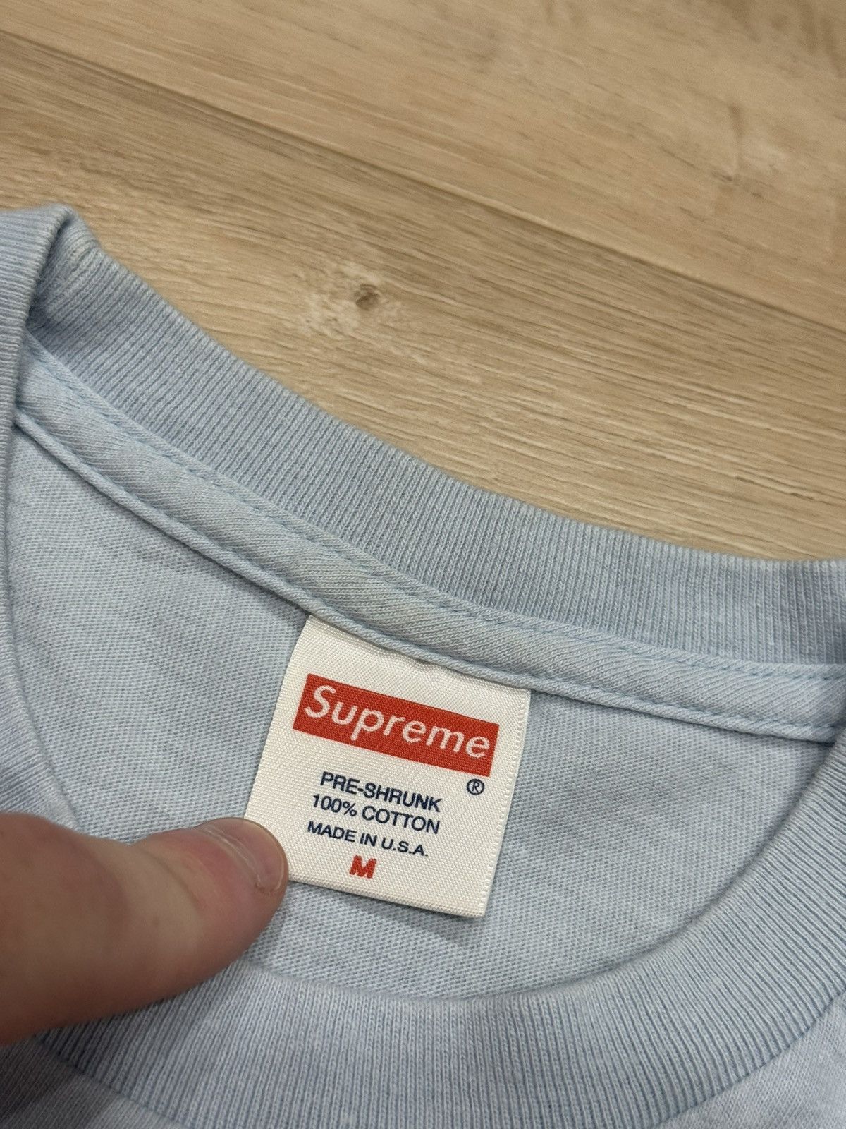 Supreme Supreme 20th Anniversary Box Logo Tee- Baby Blue Size US M / EU 48-50 / 2 - 10 Thumbnail