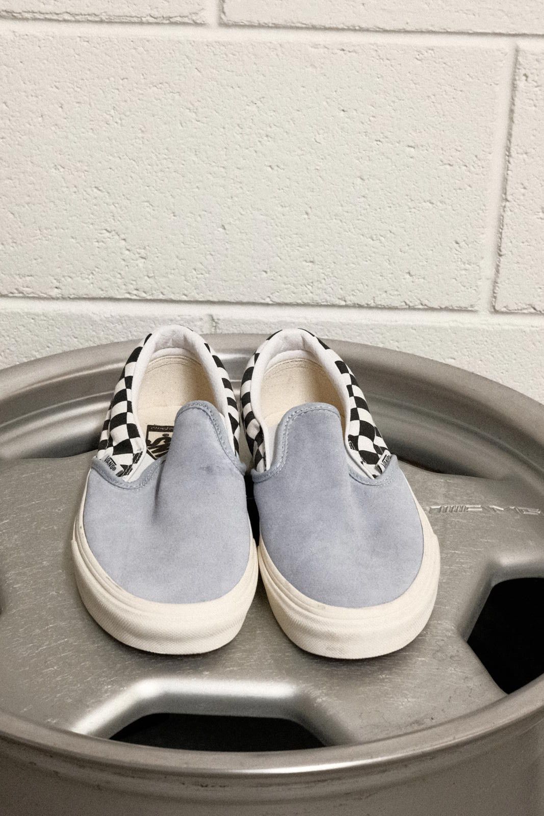 Vans Vans Slip-On Sneakers / Check - Baby Blue - US MEN 6.5 Size US 7.5 / IT 37.5 - 1 Thumbnail