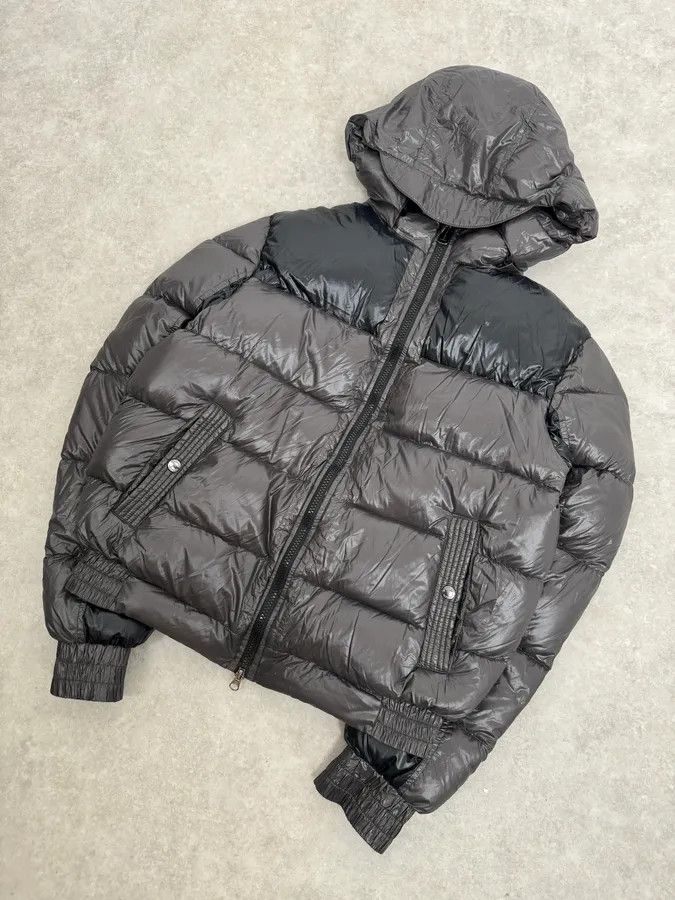 Vintage Massimo Rebecchi Black & Brown Hooded Puffer Jacket Size US M / EU 48-50 / 2 - 5 Thumbnail