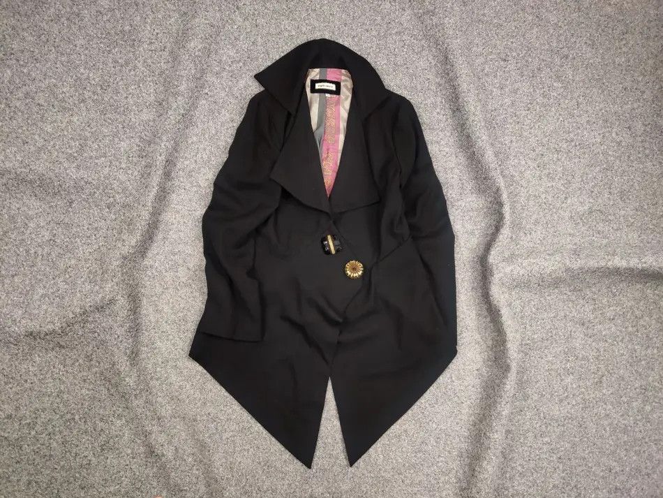 Vintage Vintage Angelo Marani Italy Designer Black Classic Jacket Size M / US 6-8 / IT 42-44 - 1 Thumbnail