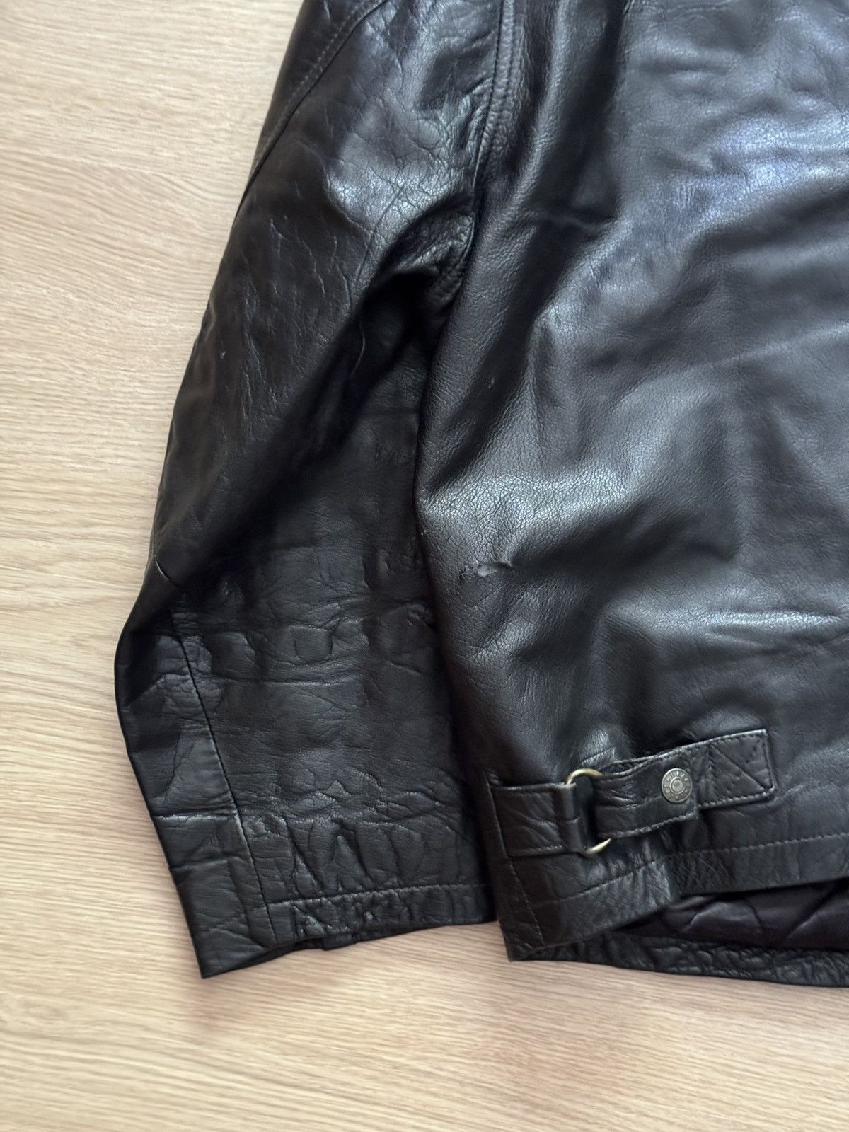Genuine Leather Vintage 00’s Enjoy y2k Genuine Leather Moto Racing Jacket Size US M / EU 48-50 / 2 - 5 Thumbnail