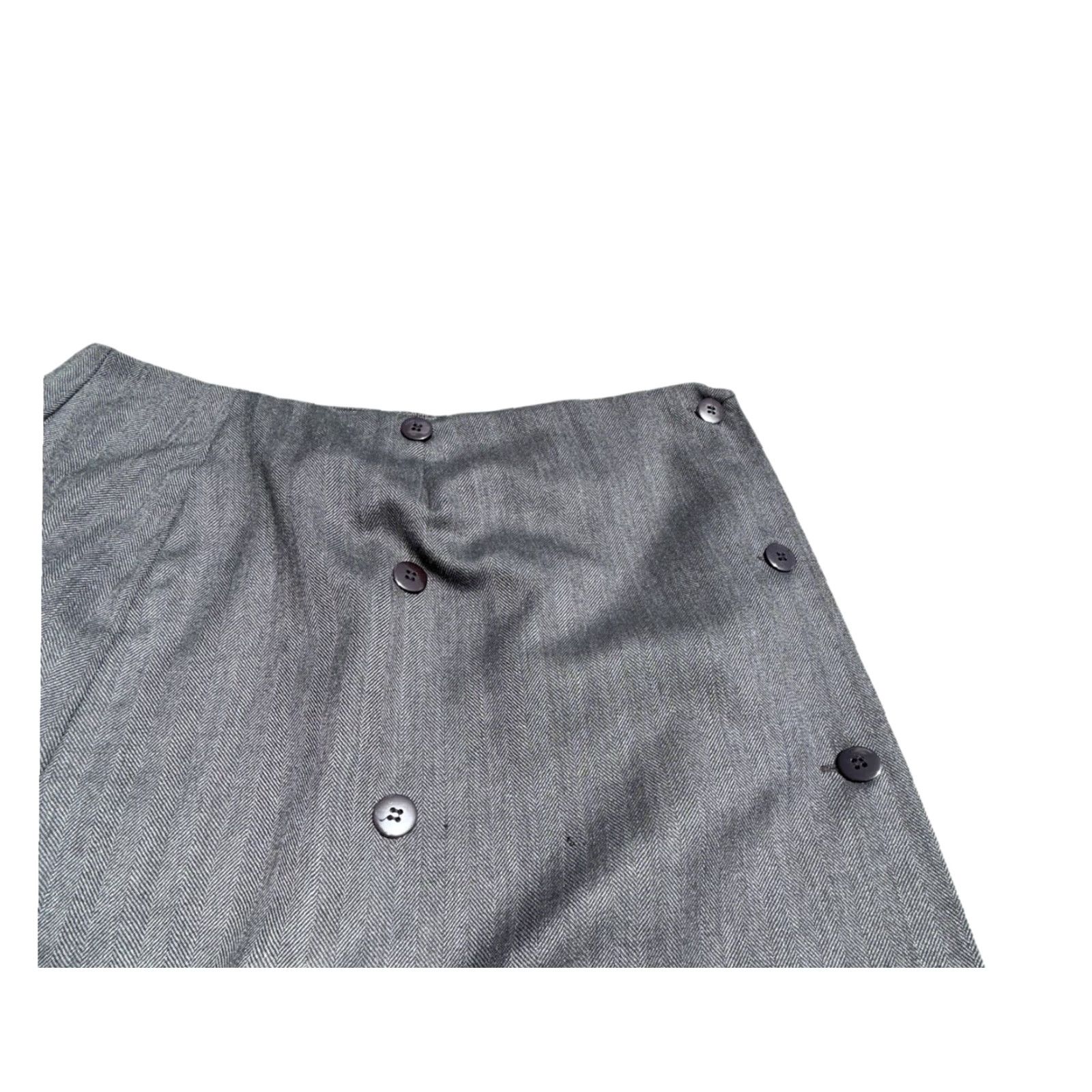 Geoffrey Beene VINTAGE Geoffrey Beene Skirt Women 8 Wool Gray Knee Length Pencil/ Straight 100% Wool Mens Womens Girls? Size 30" / US 8 / IT 44 - 3 Thumbnail