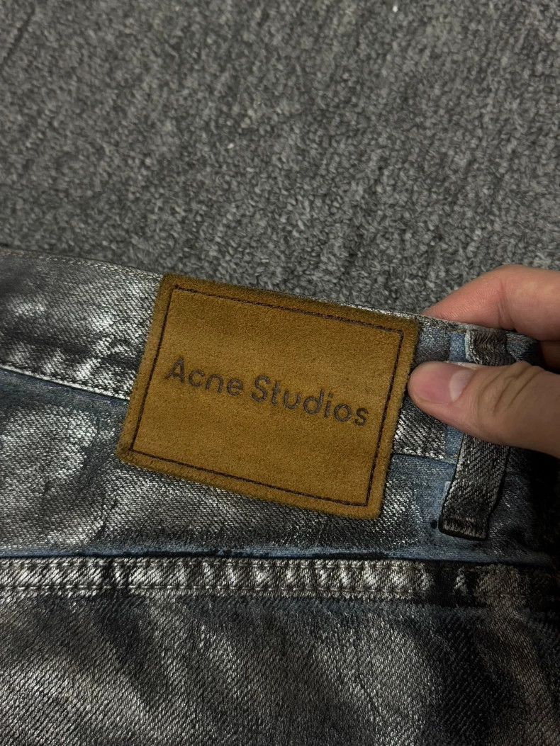 Acne Studios Silver Coated Waxed Denim Pants- Size US 34 / EU 50 - 4 Thumbnail
