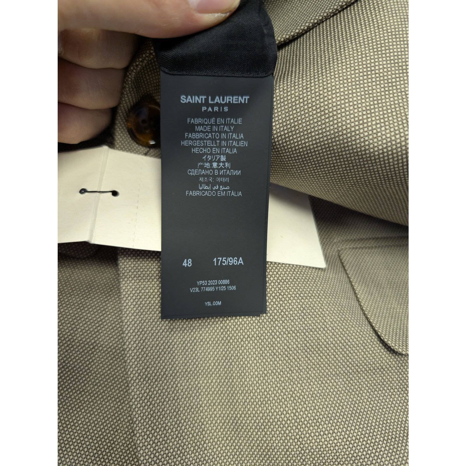 Saint Laurent Paris o1rshd1 Blazer / Veste Sue Caviar Jacket in Brown Size US M / EU 48-50 / 2 - 15 Thumbnail