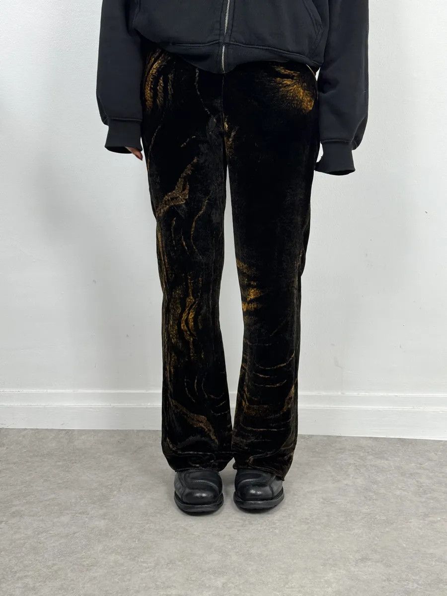 Roberto Cavalli 2000s Roberto Cavalli Brown Velvet Cozy Pants Size 28" / US 6 / IT 42 - 3 Thumbnail