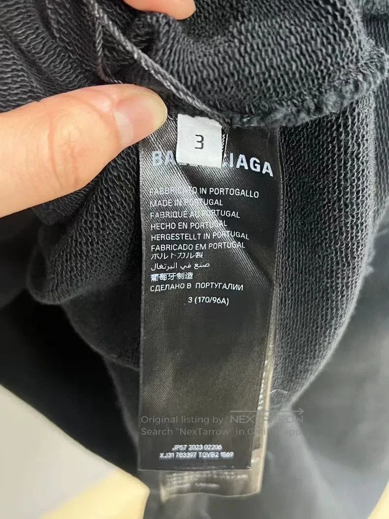Balenciaga Balenciaga Black Logo Distressed Hoodie. Size US L / EU 52-54 / 3 - 3 Thumbnail