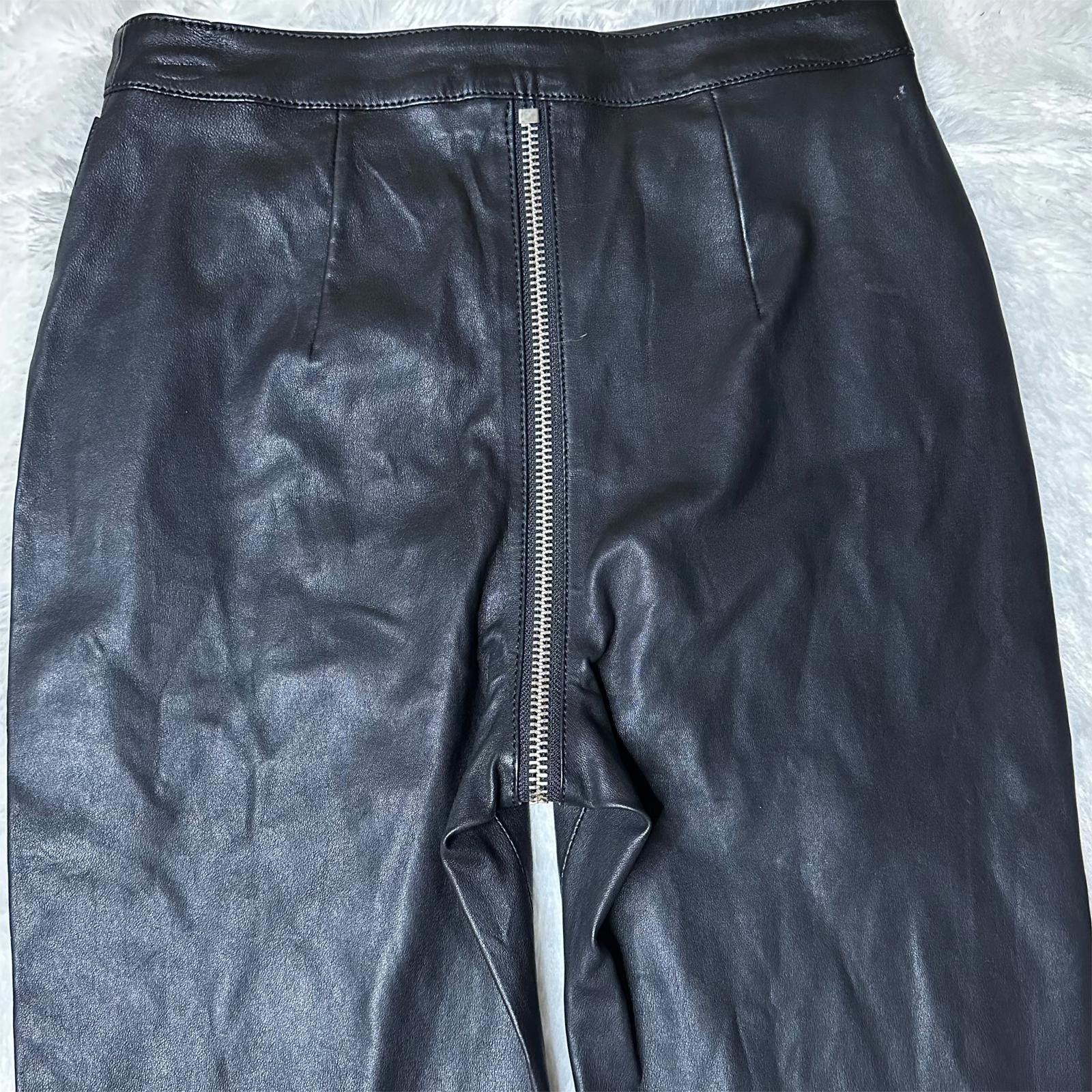 REVOLVE NEW Revolve Straight Leg Leather Moto Pants Women’s 4/6 Size 28" / US 6 / IT 42 - 6 Thumbnail