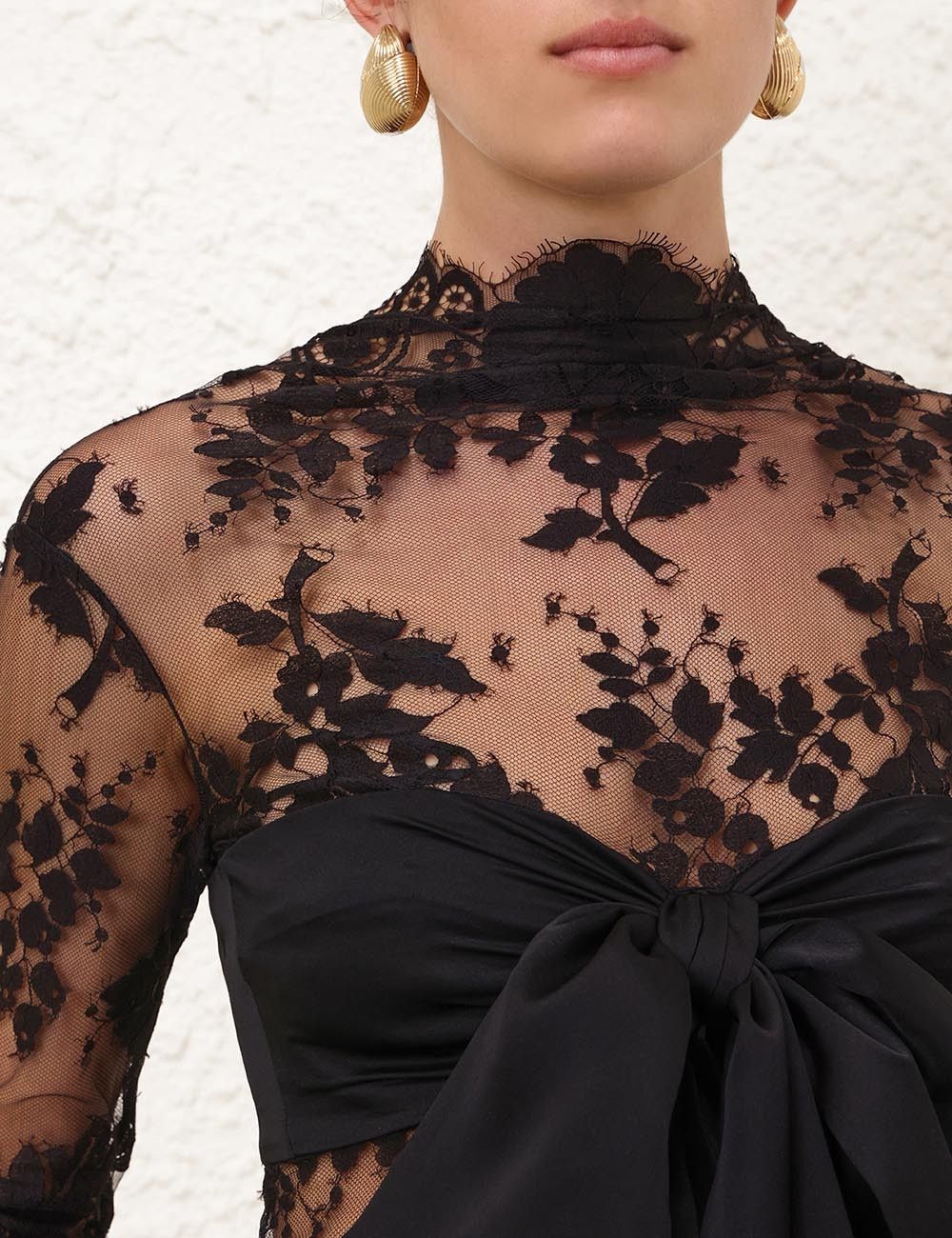 Zimmermann oc11z0725 Illustration Lace Top in Black Size XS / US 0-2 / IT 36-38 - 5 Thumbnail