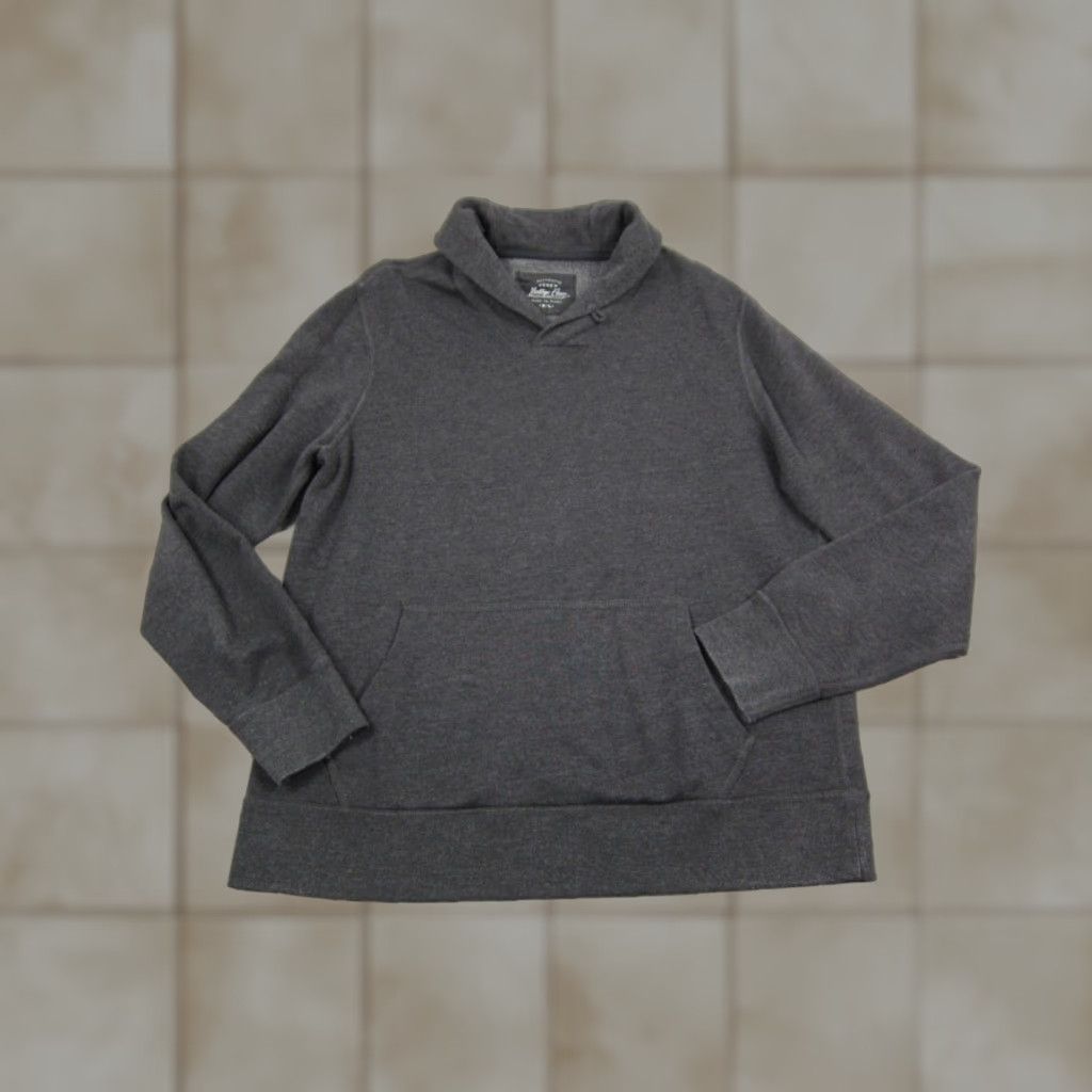 J.Crew VINTAGE J.Crew Sweatshirt Mens XL Gray Collared Fleece Cotton 90s Pullover Big Collar Size US XL / EU 56 / 4 - 1 Thumbnail