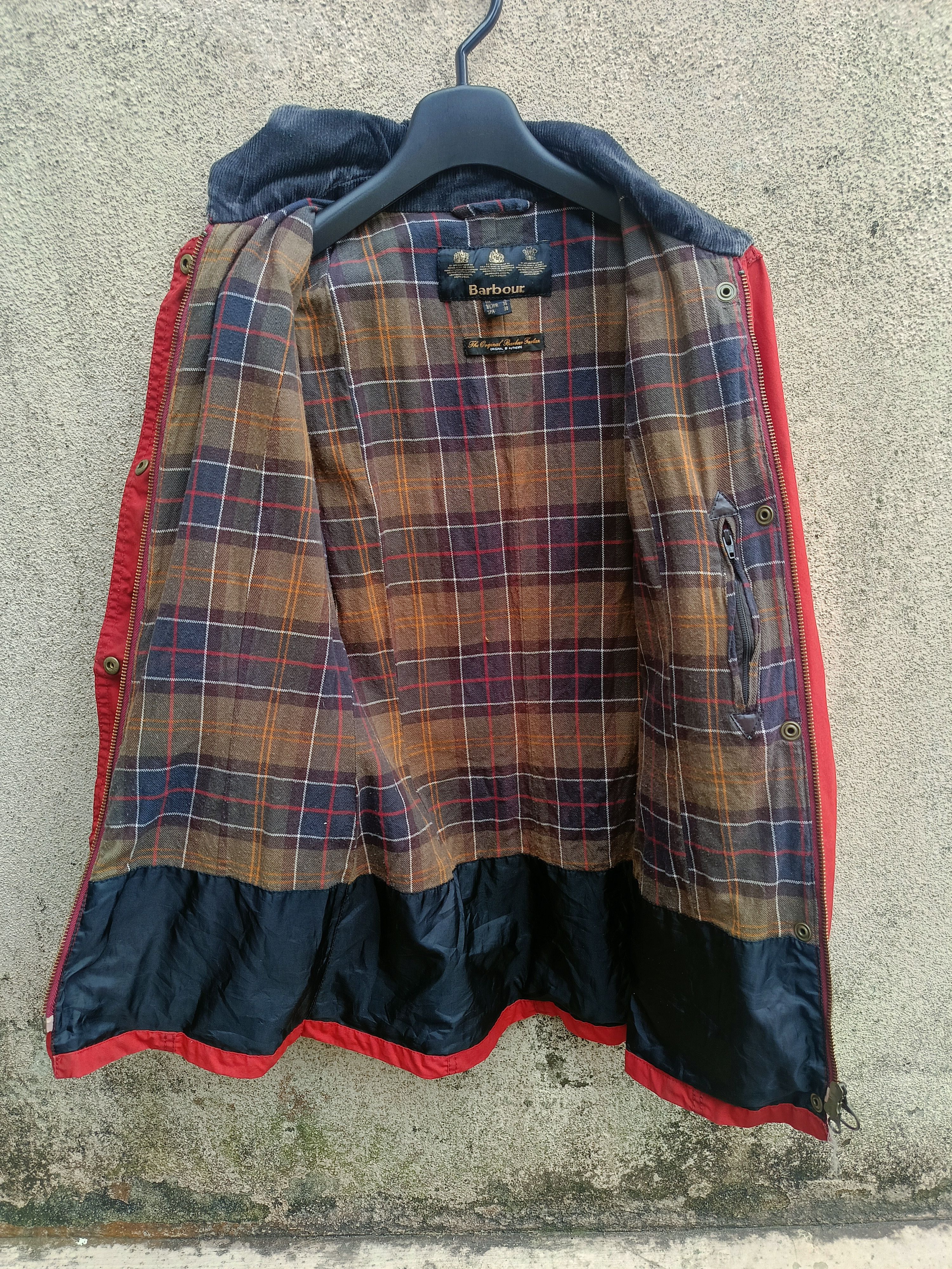 Barbour Barbour Beadnell Jacket Womens UK 8 Red Wax Coat Size S / US 4 / IT 40 - 10 Thumbnail