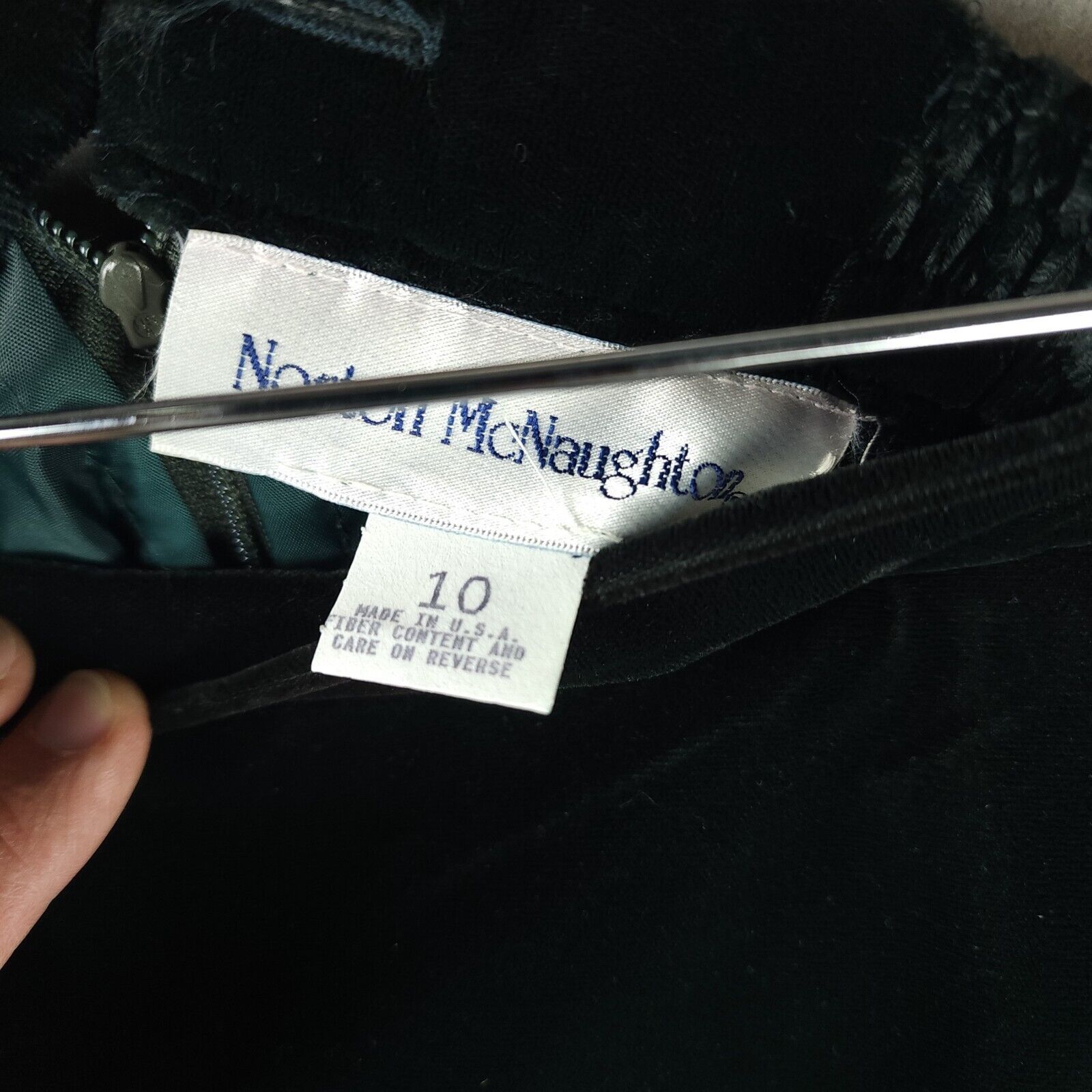 Vintage Norton McNaughton Green Velvet Skirt Size 10 Pencil Size 32" / US 10 / IT 46 - 8 Thumbnail
