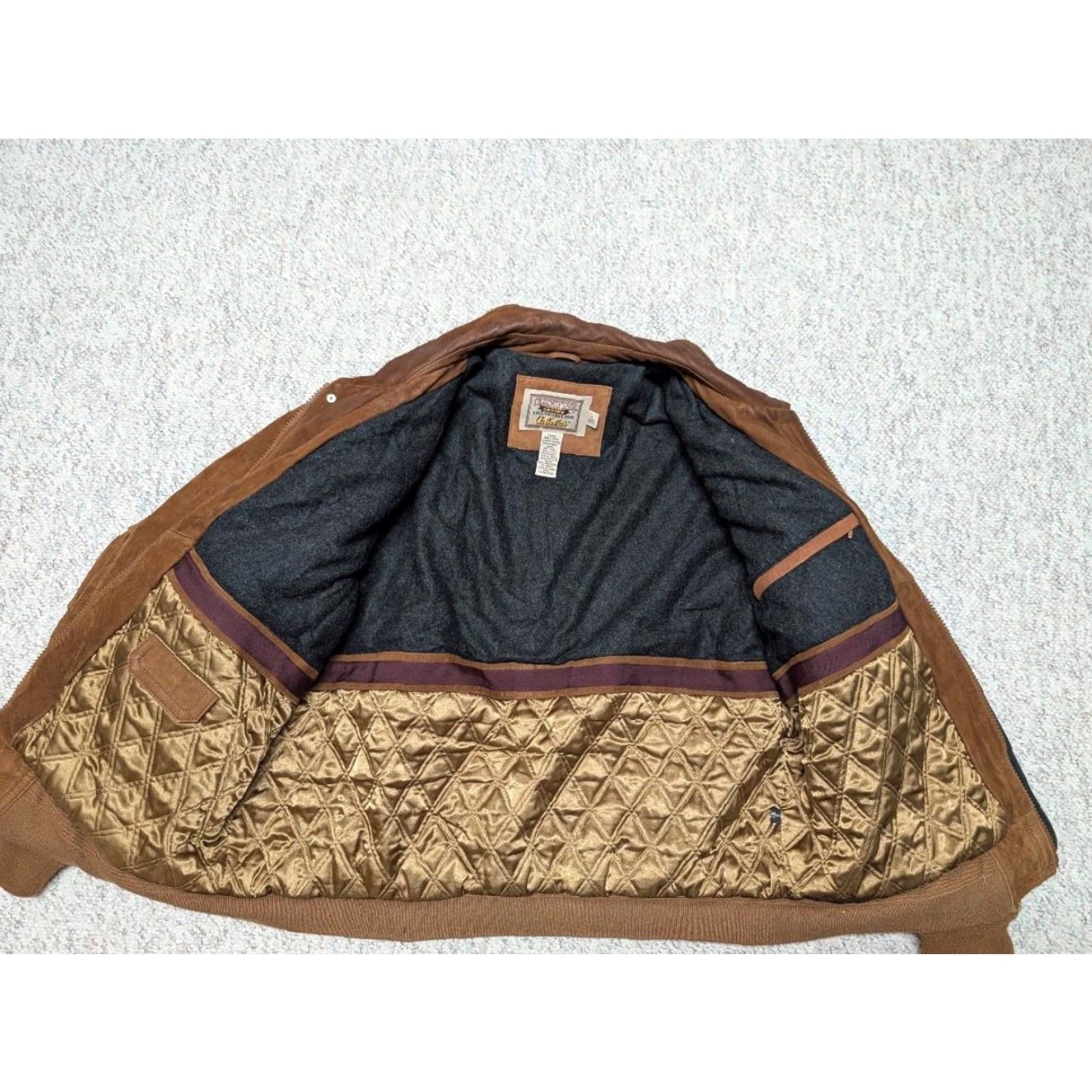 Vintage VINTAGE Cabela's bomber jacket Leather Suede Cowhide XL Brown Mens Jacket 46-48 Flight Flyers Size US XL / EU 56 / 4 - 4 Thumbnail