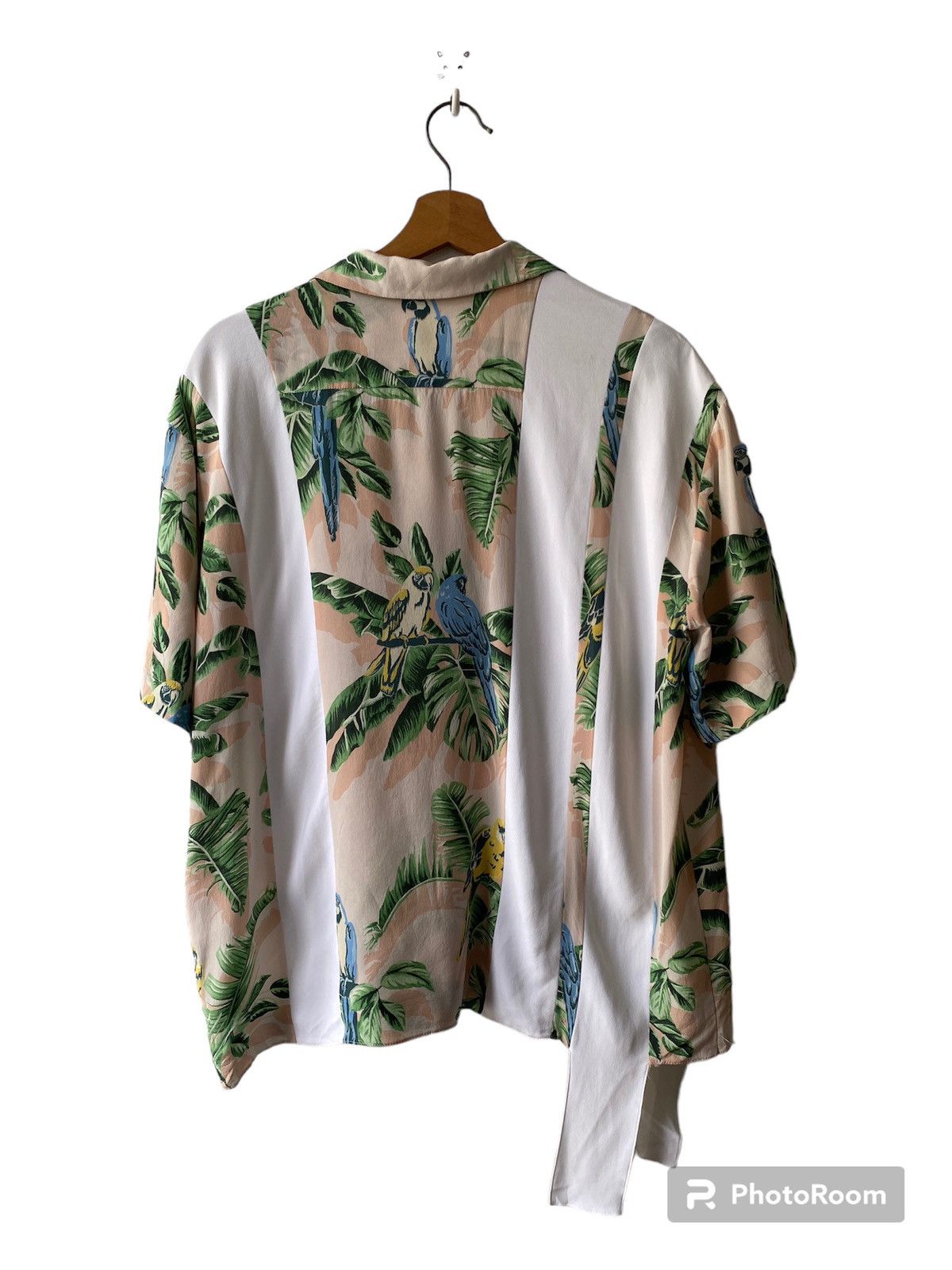 Stella McCartney Stella McCartney Stripe And Tropical Print Silk Shirt Size L / US 10 / IT 46 - 3 Thumbnail