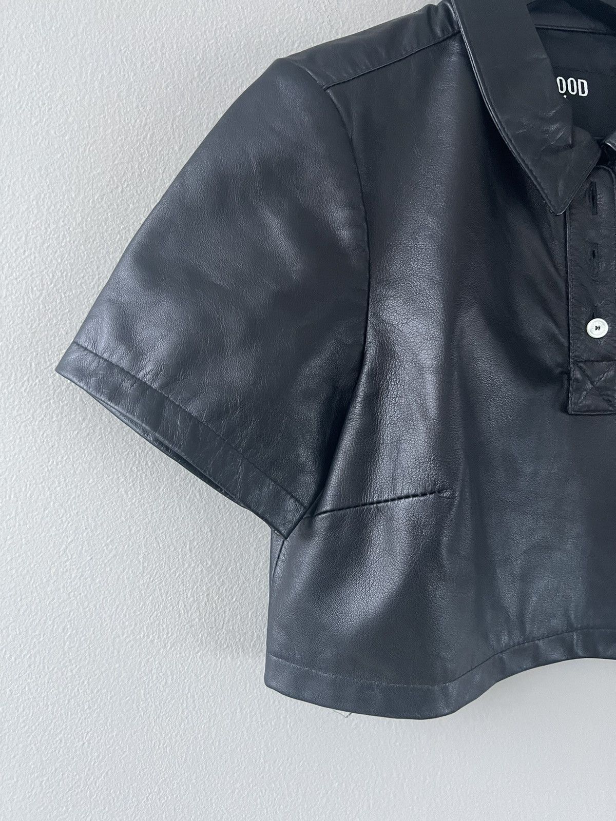Hood By Air Leather Cropped Polo Size M / US 6-8 / IT 42-44 - 2 Thumbnail
