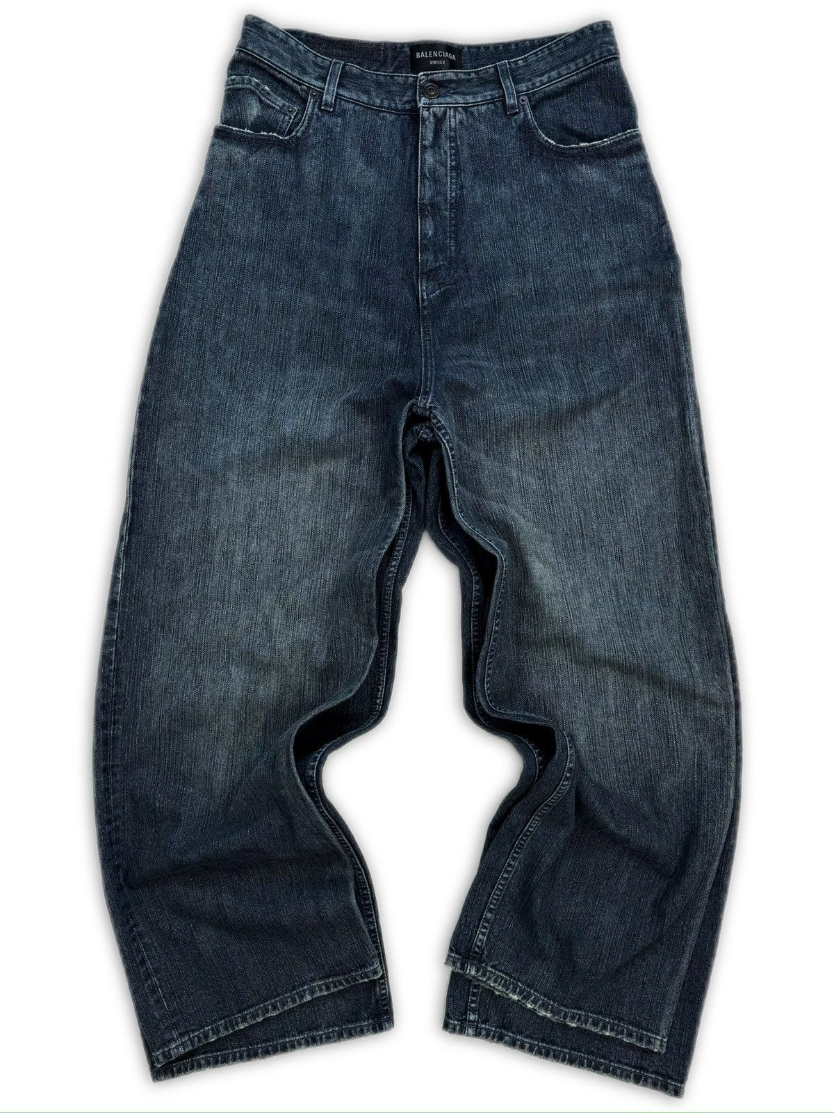 パンツ BALENCIAGA 24AW Cut Up Baggy Denim Pants Men's Cut-up Baggy Pants in Blue | Balenciaga US