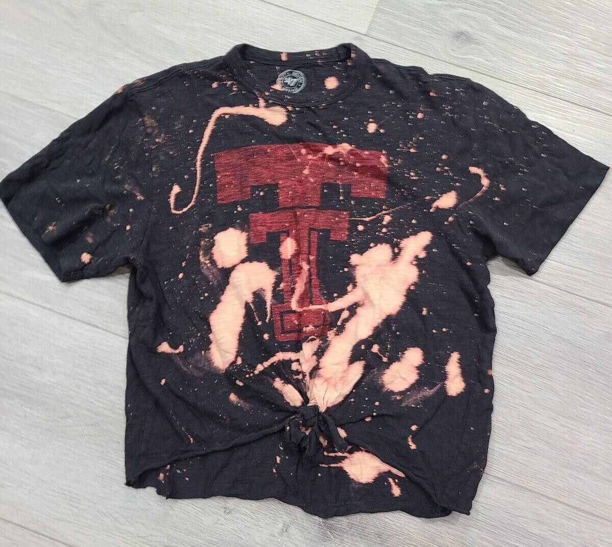Designer Texas Tech Red Raiders Shirt Womens Small 47 Brand Bleached Size ONE SIZE - 1 Thumbnail