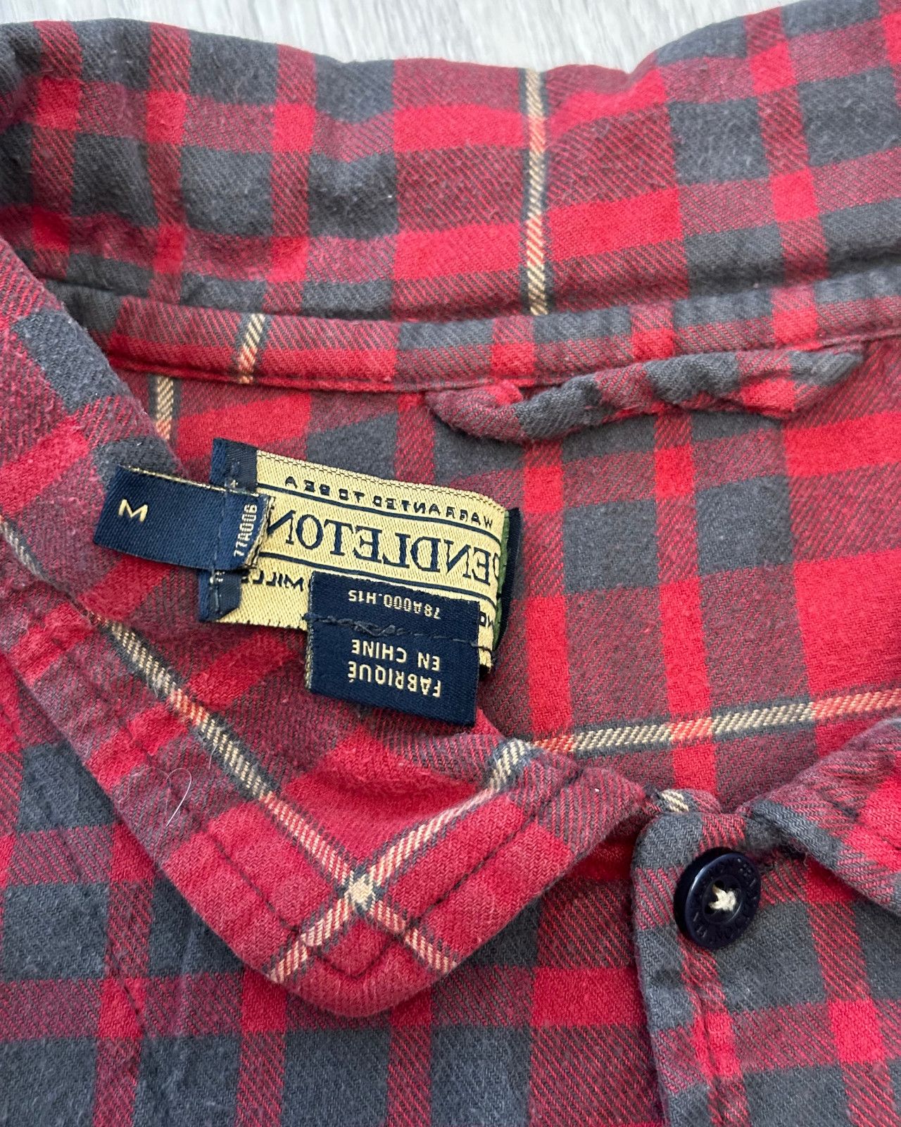 Pendleton Vintage Pendleton Faded Red Plaid Flannel Shirt Size Medium Size US M / EU 48-50 / 2 - 8 Thumbnail