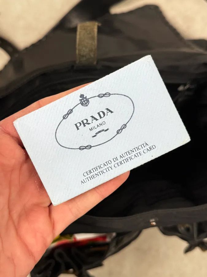 Prada 2000s Prada Black Buckles Nylon & Leather Messenger Bag Size ONE SIZE - 16 Thumbnail