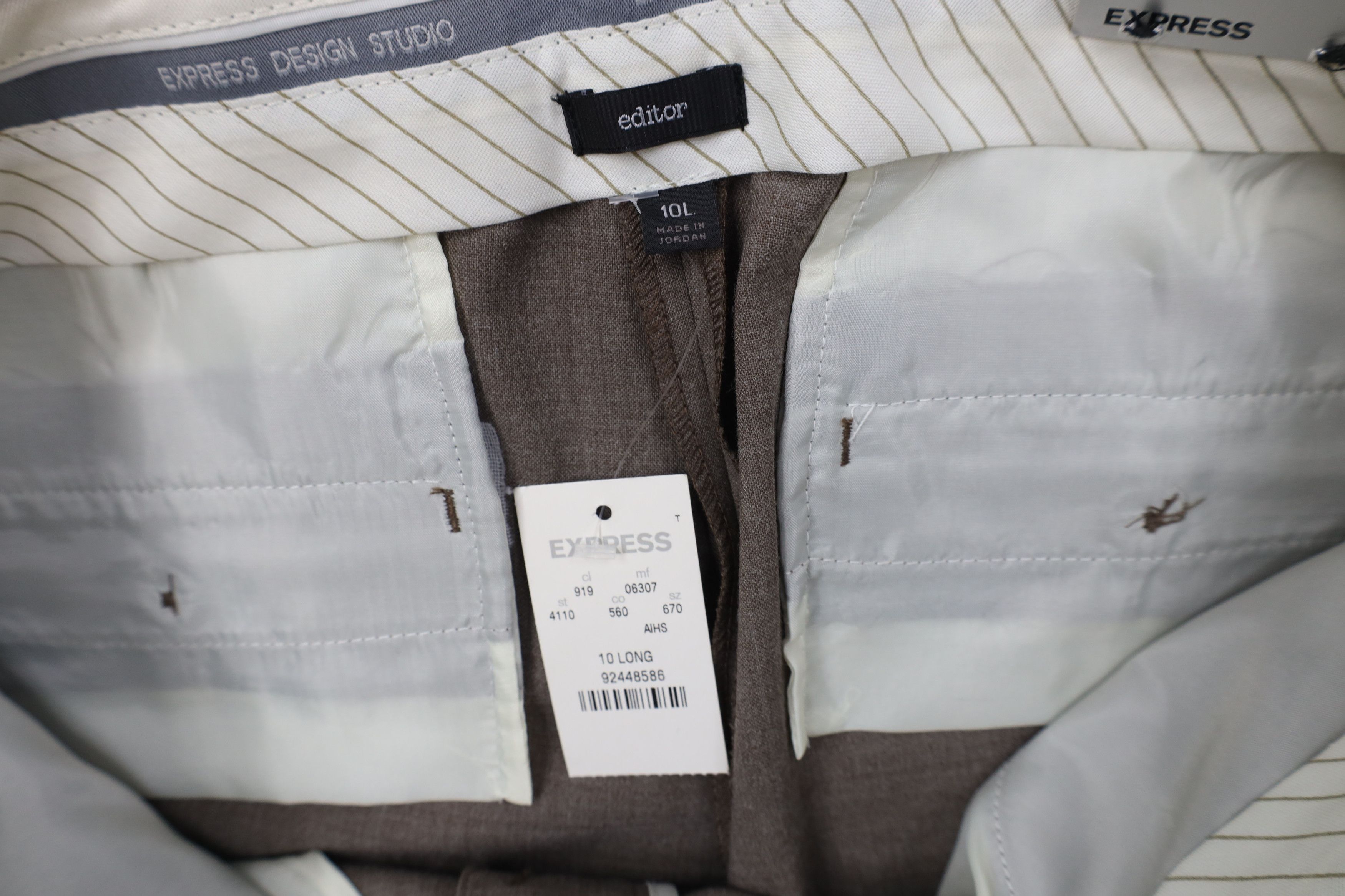 Express Deadstock Vtg Y2K Express Editor Wide Leg Chino Pants Size 32" / US 10 / IT 46 - 9 Thumbnail