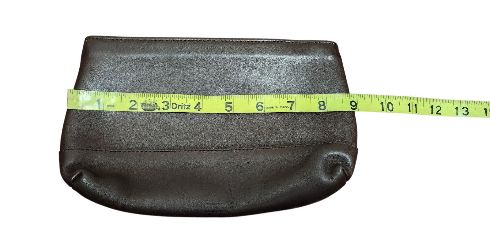 Coach Vintage Coach Leather Cosmetic Pouch Brown Zip Clutch Size ONE SIZE - 9 Thumbnail