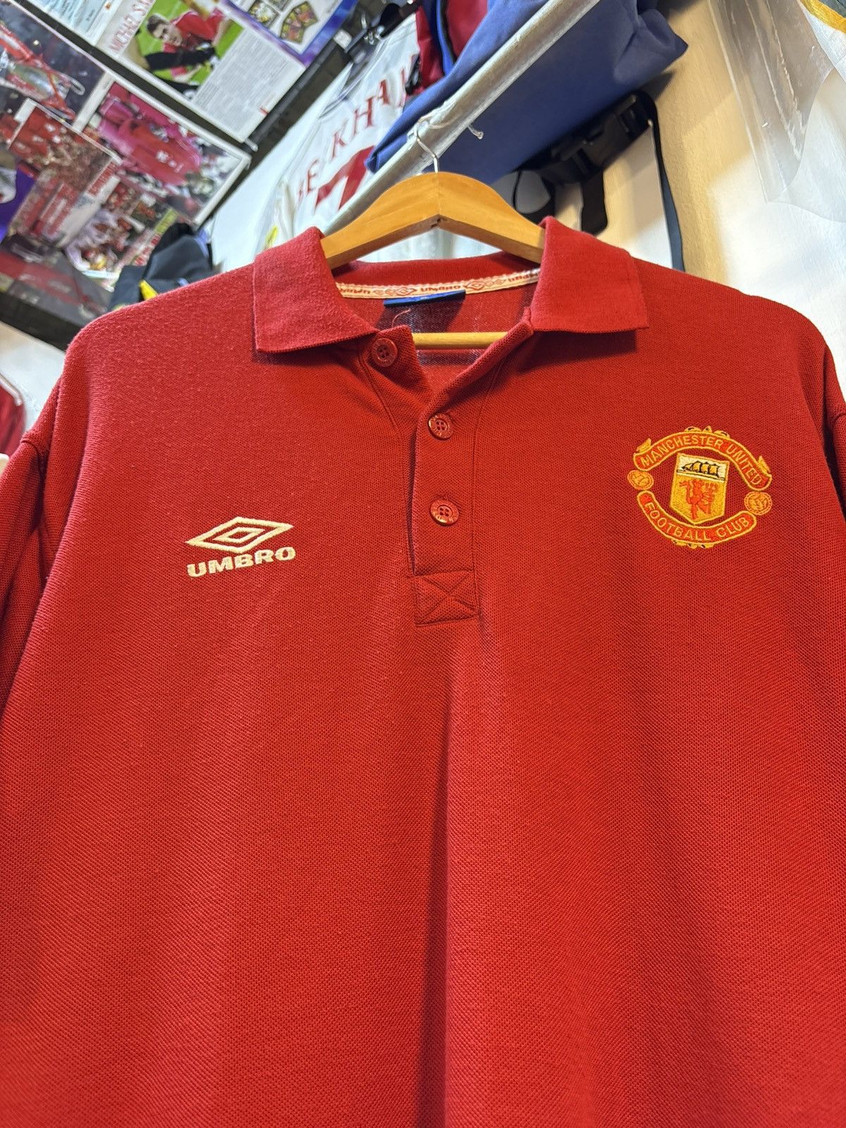 Umbro Vintage 90s Manchester United Polo Shirt Size US XL / EU 56 / 4 - 2 Thumbnail