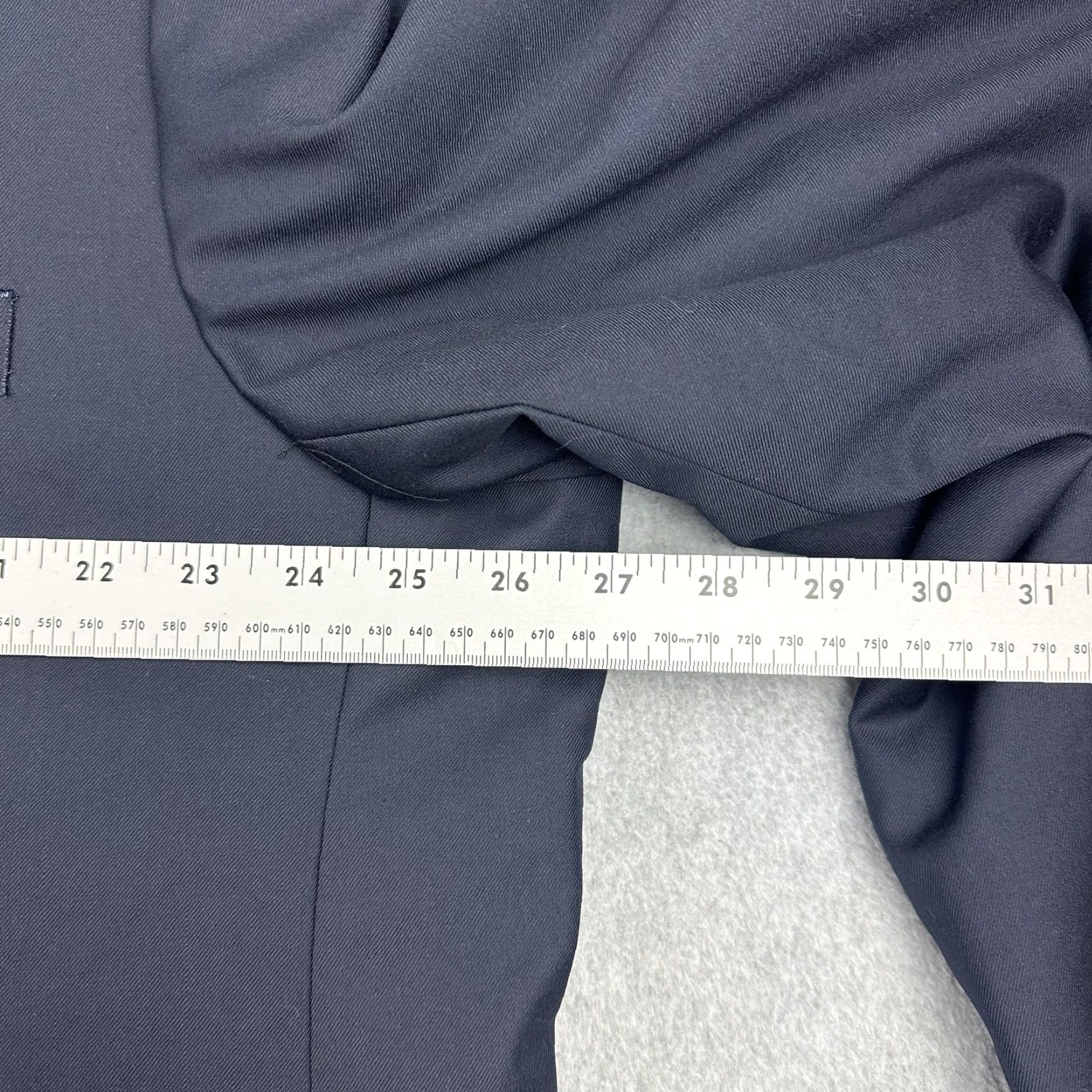 Vintage Renvi Mens 54R Navy Blue Classic Fit 2 Button Blazer Pants Set Formal New Suit 2 Piece Size 54R - 7 Thumbnail