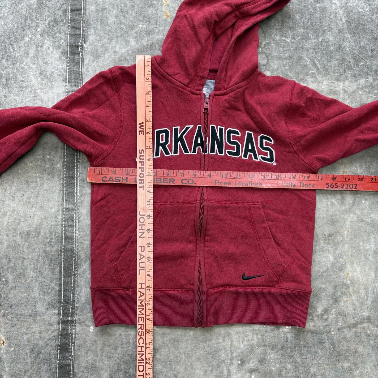 Nike Vintage Y2K Nike Arkansas Razorbacks Grunge Full Zip Hoodie Size S / US 4 / IT 40 - 5 Thumbnail