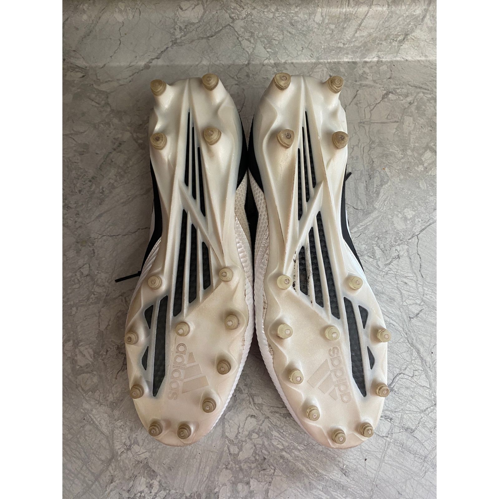 Adidas Adidas Freak White and Black Football Cleats Size 15 Size US 15 / EU 48 - 9 Thumbnail