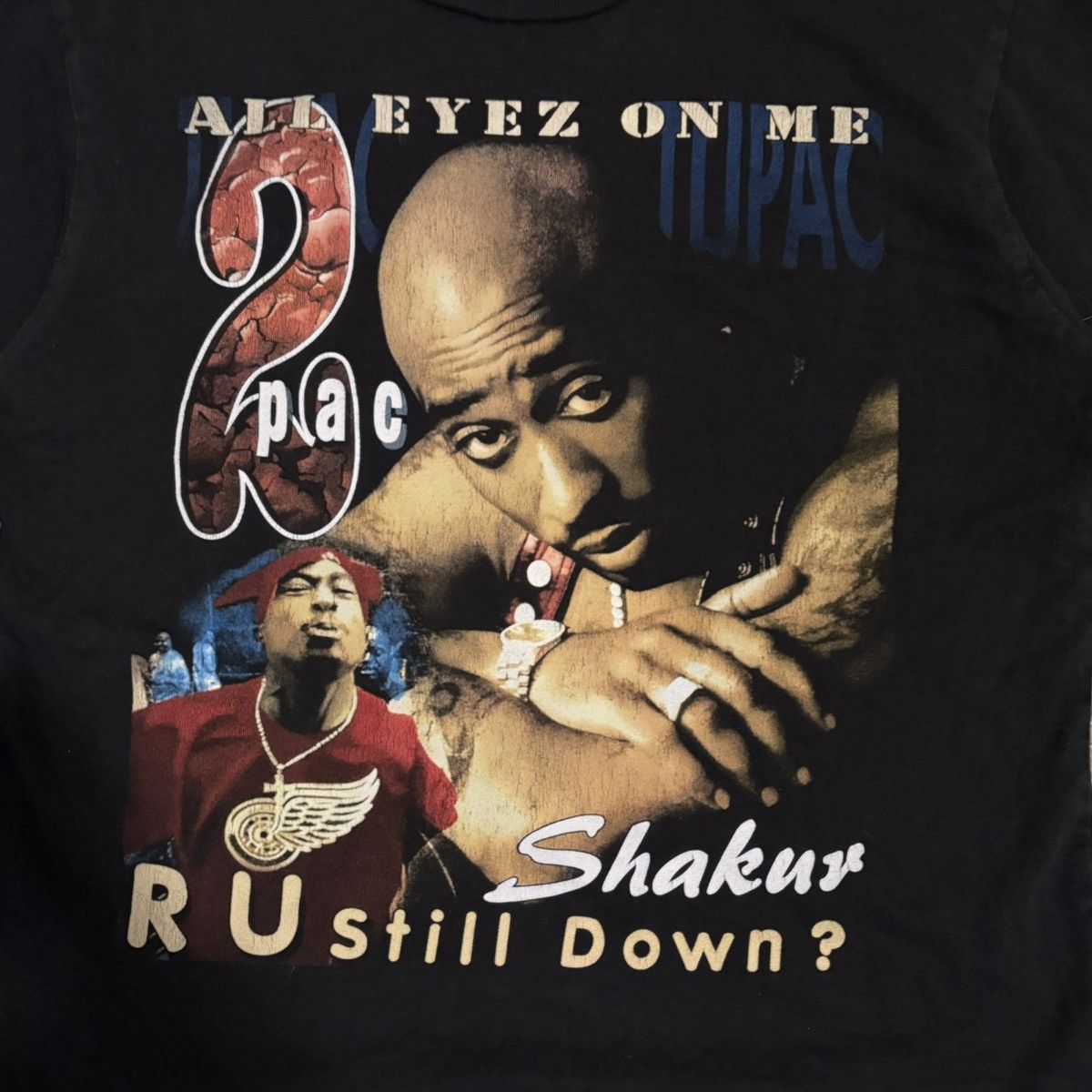 Rap Tees Vintage 2Pac “All Eyez On Me / R U Still Down?” Rap Tee Size US M / EU 48-50 / 2 - 2 Thumbnail