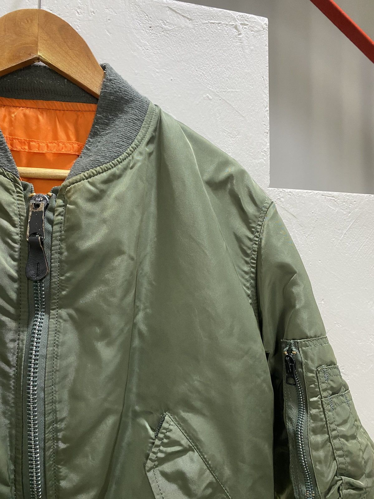 Alpha Industries Vintage 90s Alpha Industries Ma-1 Bomber Jacket Olive Green Size US M / EU 48-50 / 2 - 4 Thumbnail